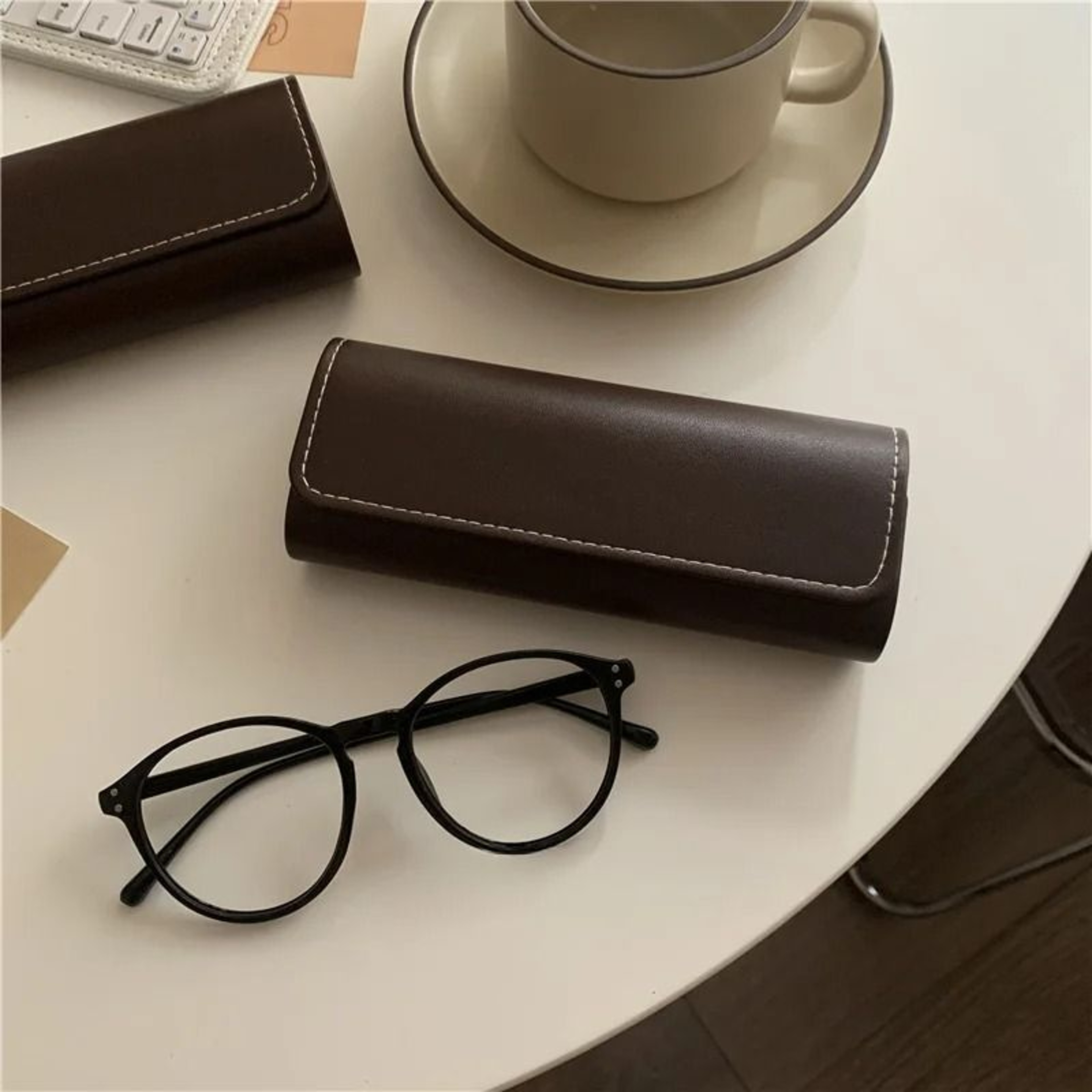 Vintage Coffee Style Eyeglass Case 3