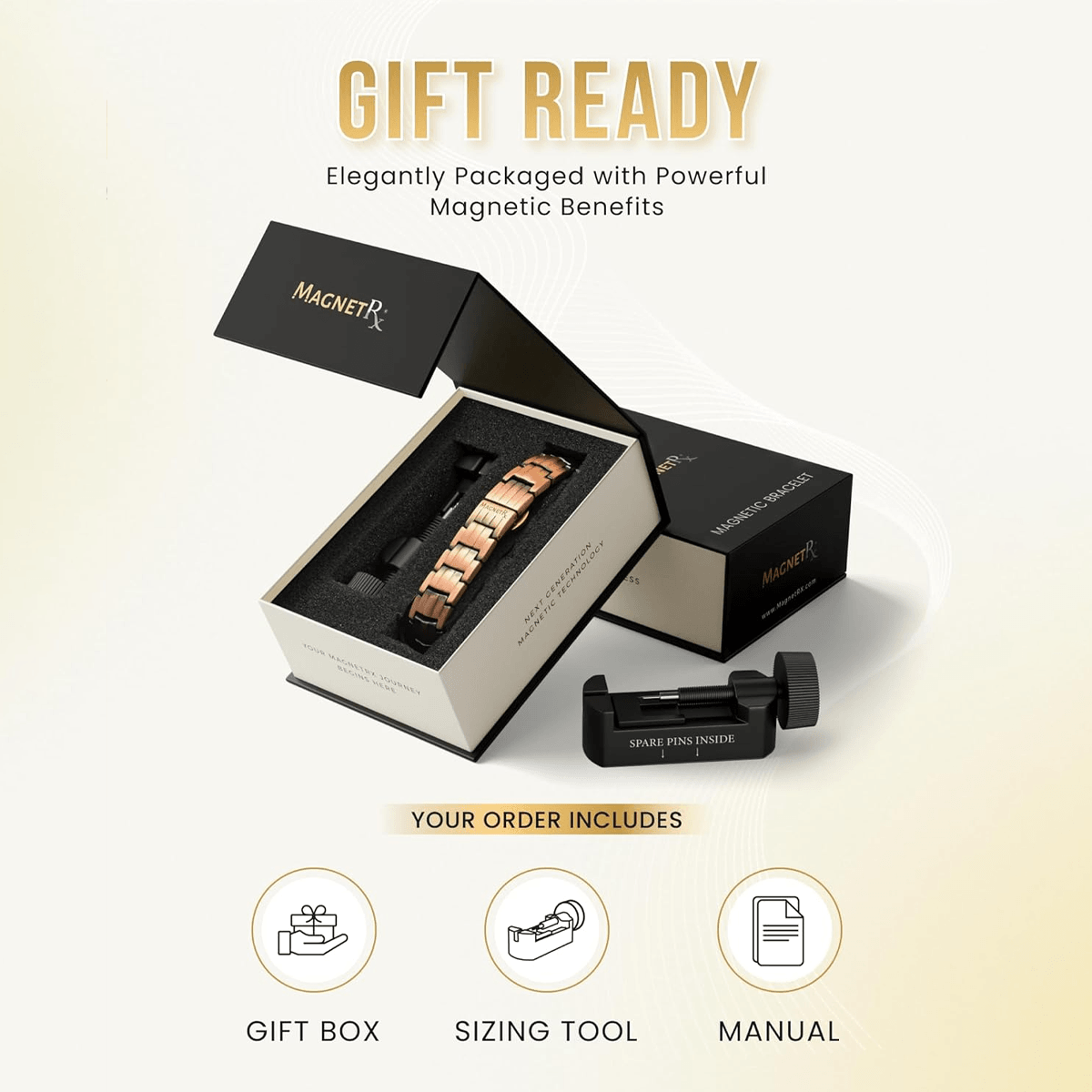 Pure Copper Magnetic Bracelet For Men With Adjustable Sizing Tool 3