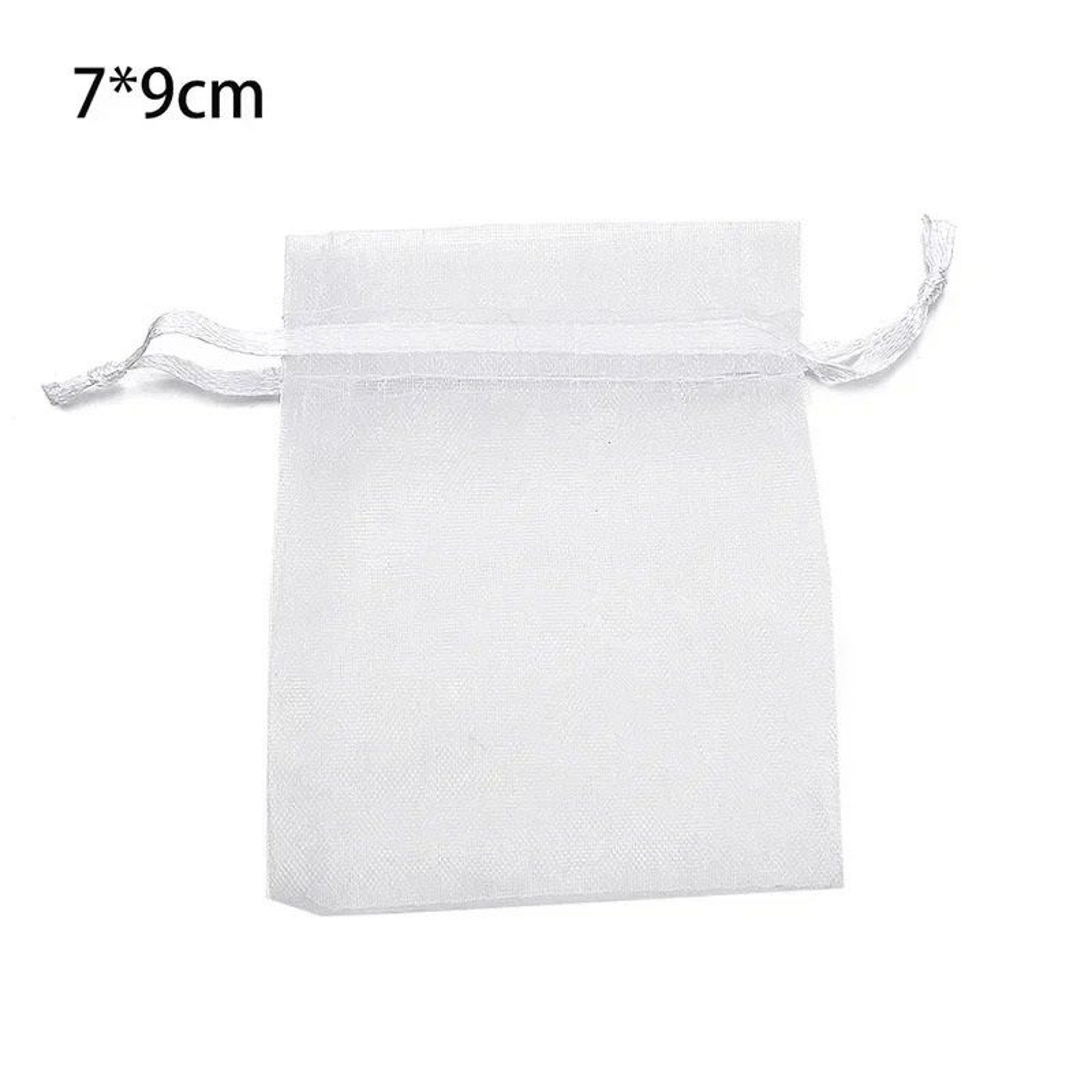 White Organza Gift Bags For Party Favors And Jewelry Packaging 4