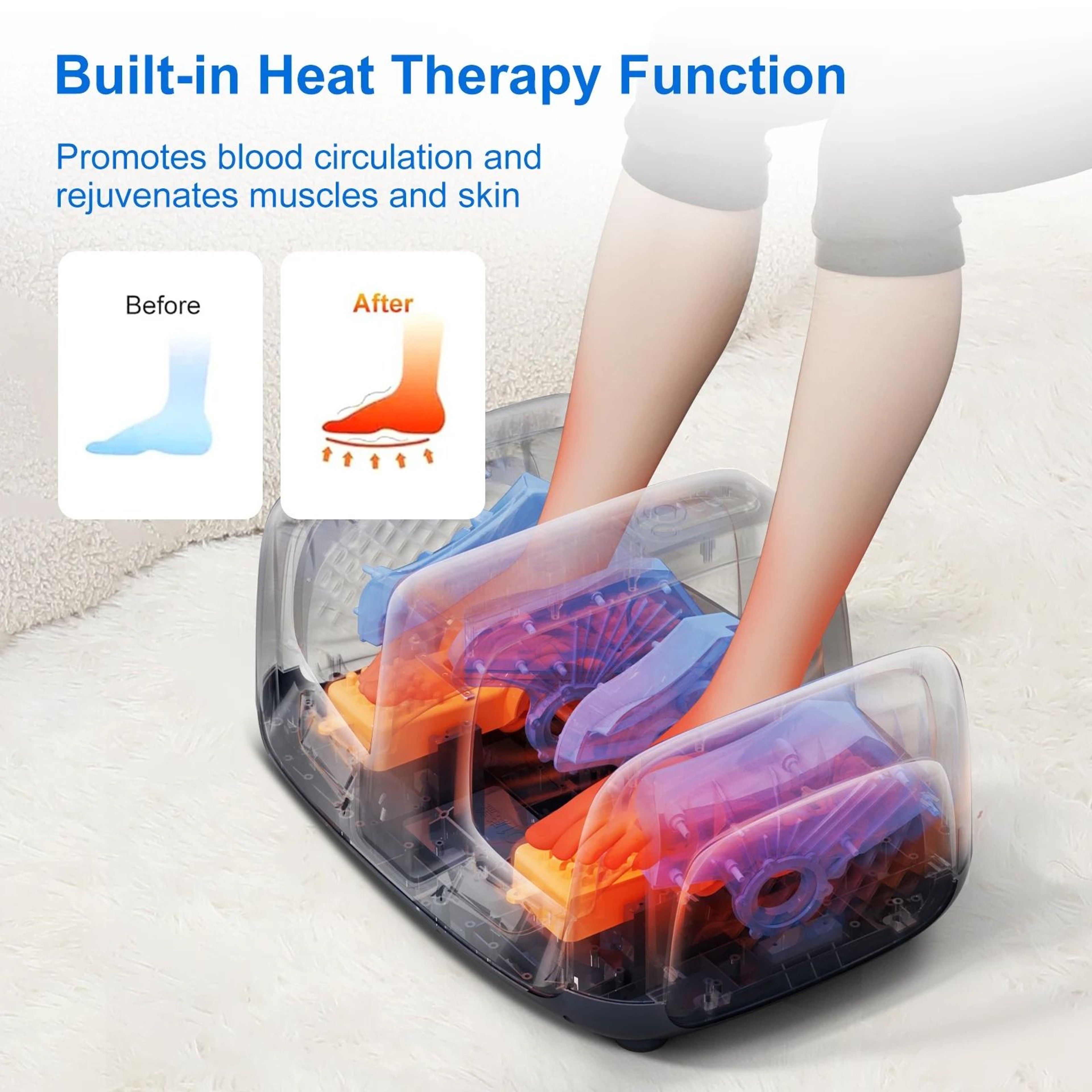 Shiatsu Foot Massager With Heat And Deep Kneading Comfort 4