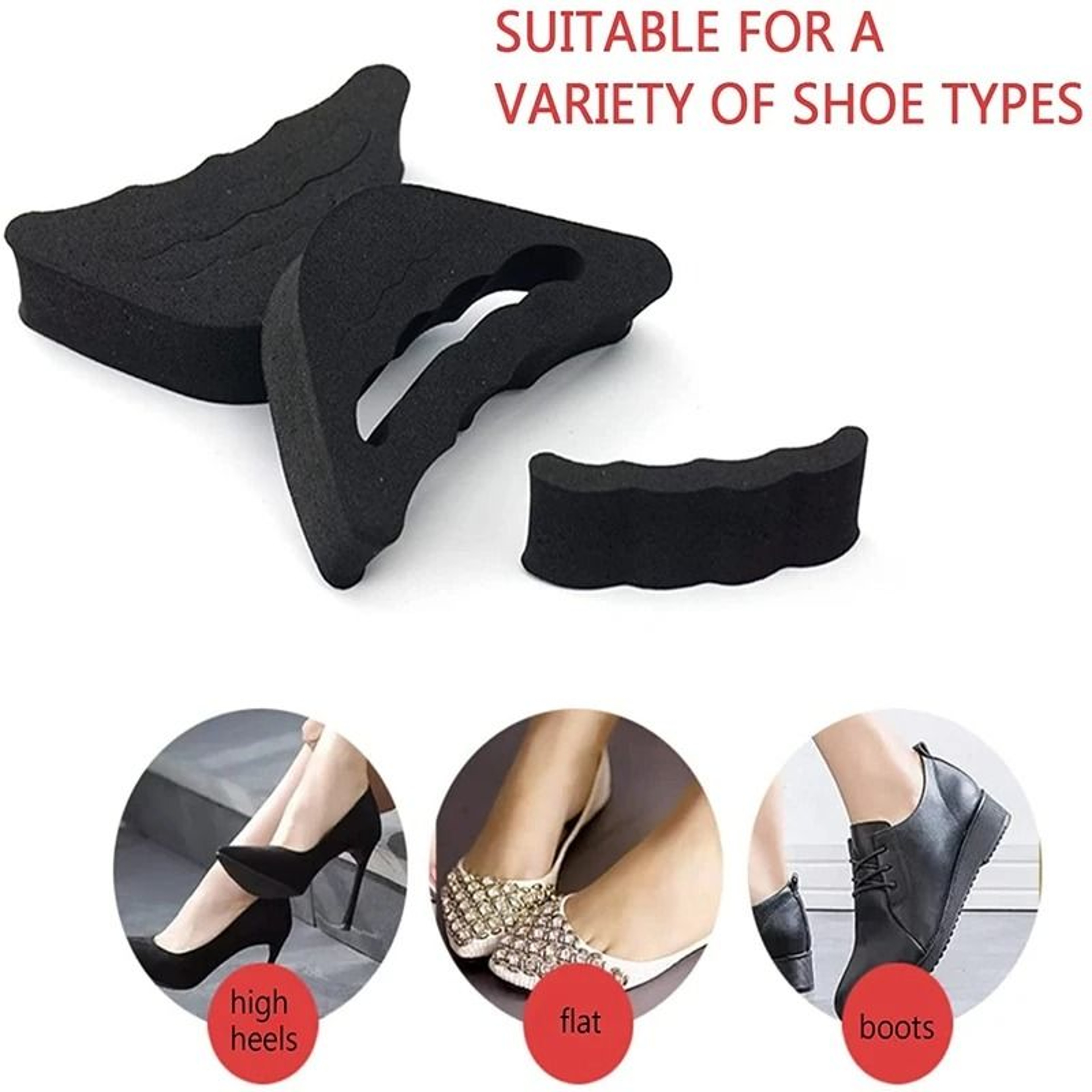 Soft Half Insole Toe Plug Inserts For Shoes Comfortable Fit Support Pads 1