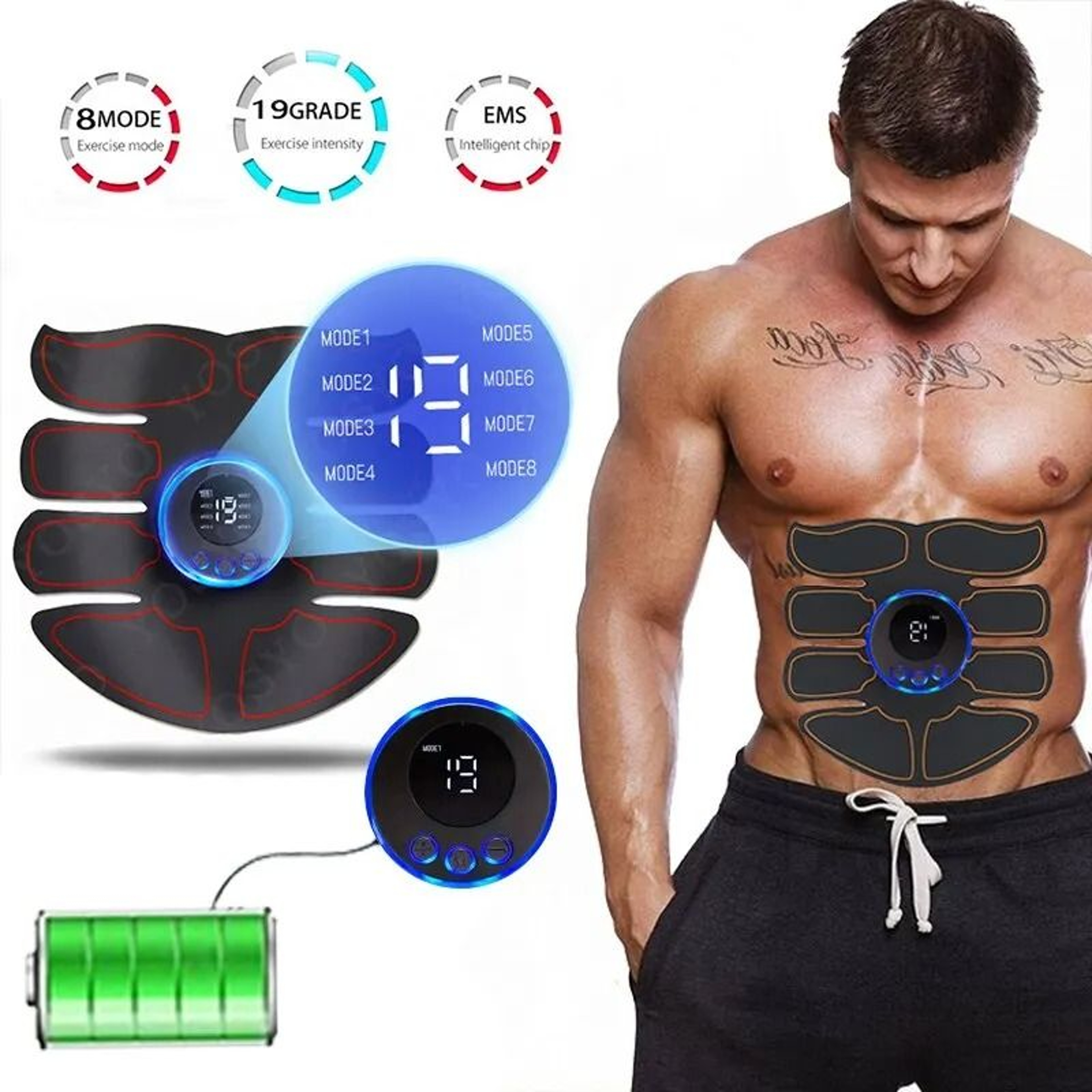 USB Abdominal Muscle Stimulator For Core And Arm Training 0
