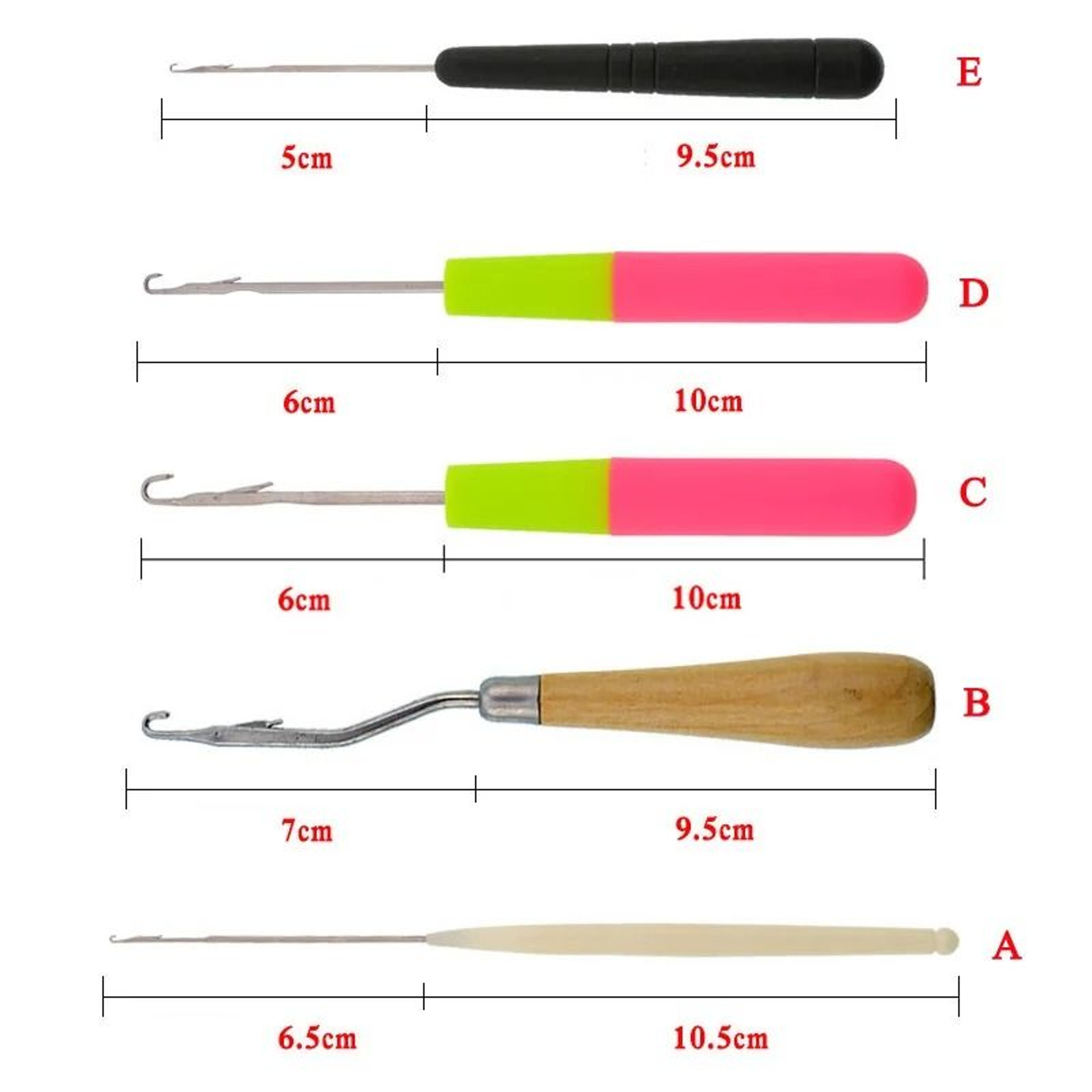 Latch Hook Crochet Needle Set For Hair Styling And Craft Use 1