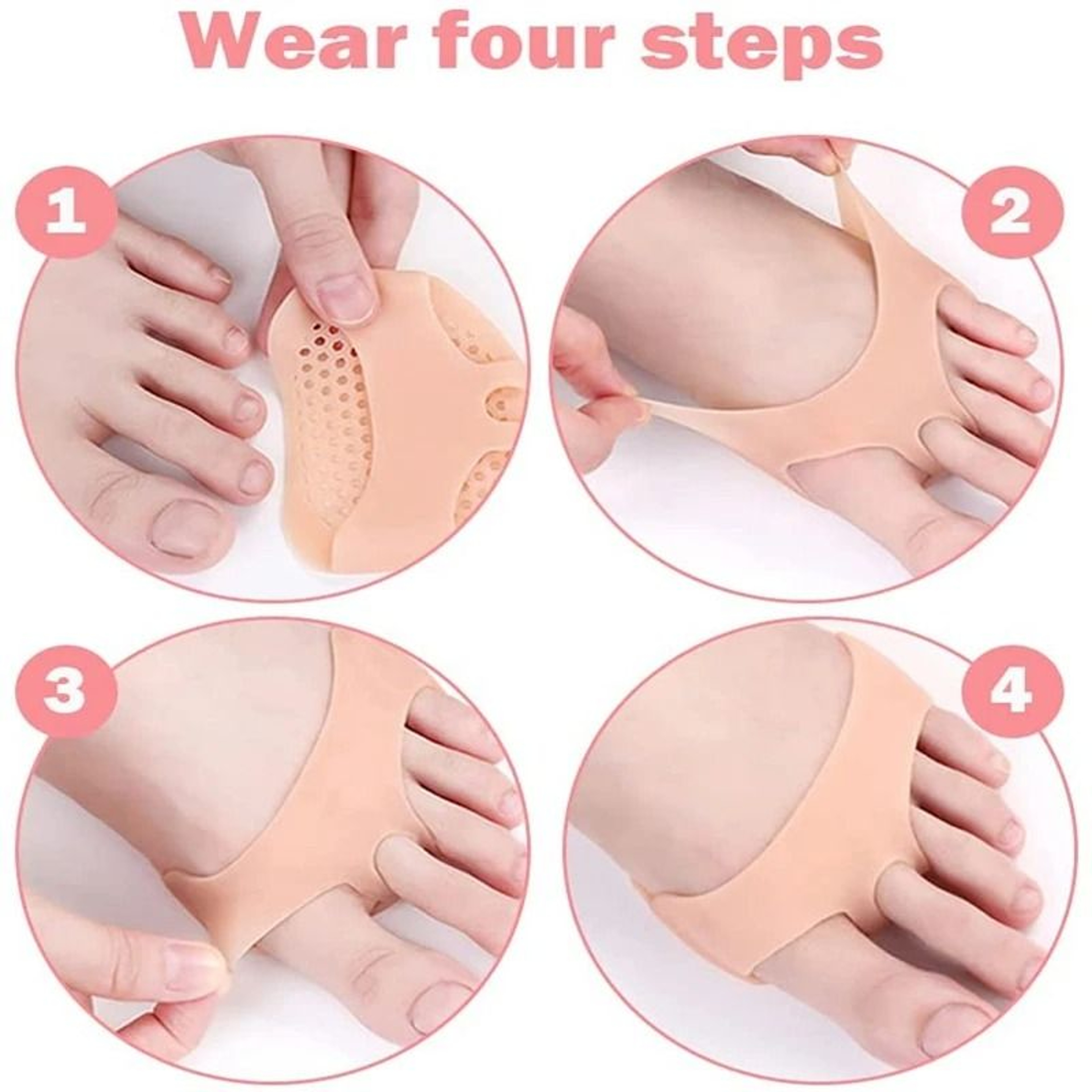 Silicone Gel Heel Protectors With Metatarsal Pads Foot Pain Relief And Blister Prevention 4