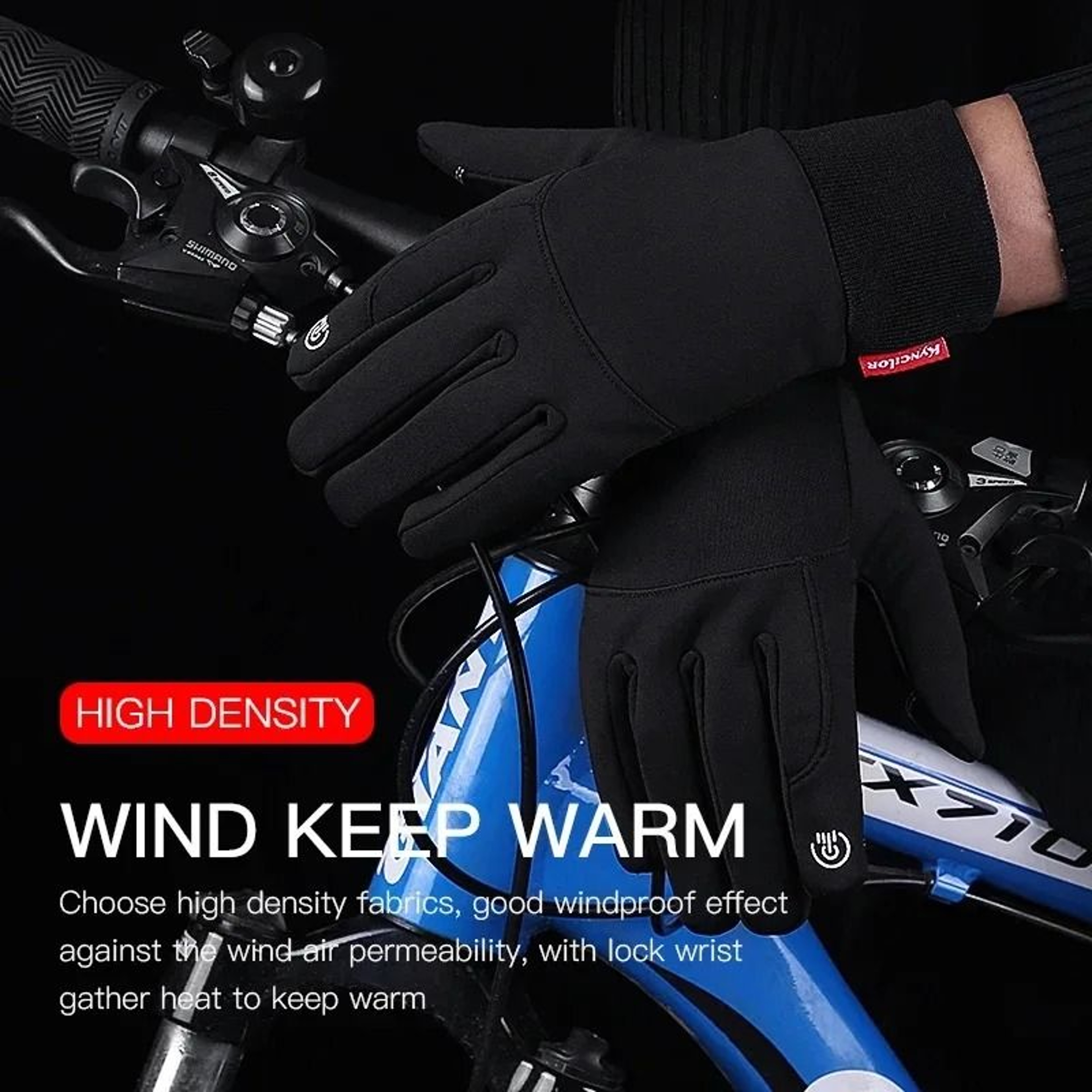 Warm Touch Screen Cycling Gloves For Winter Sports And Outdoor Activities 1