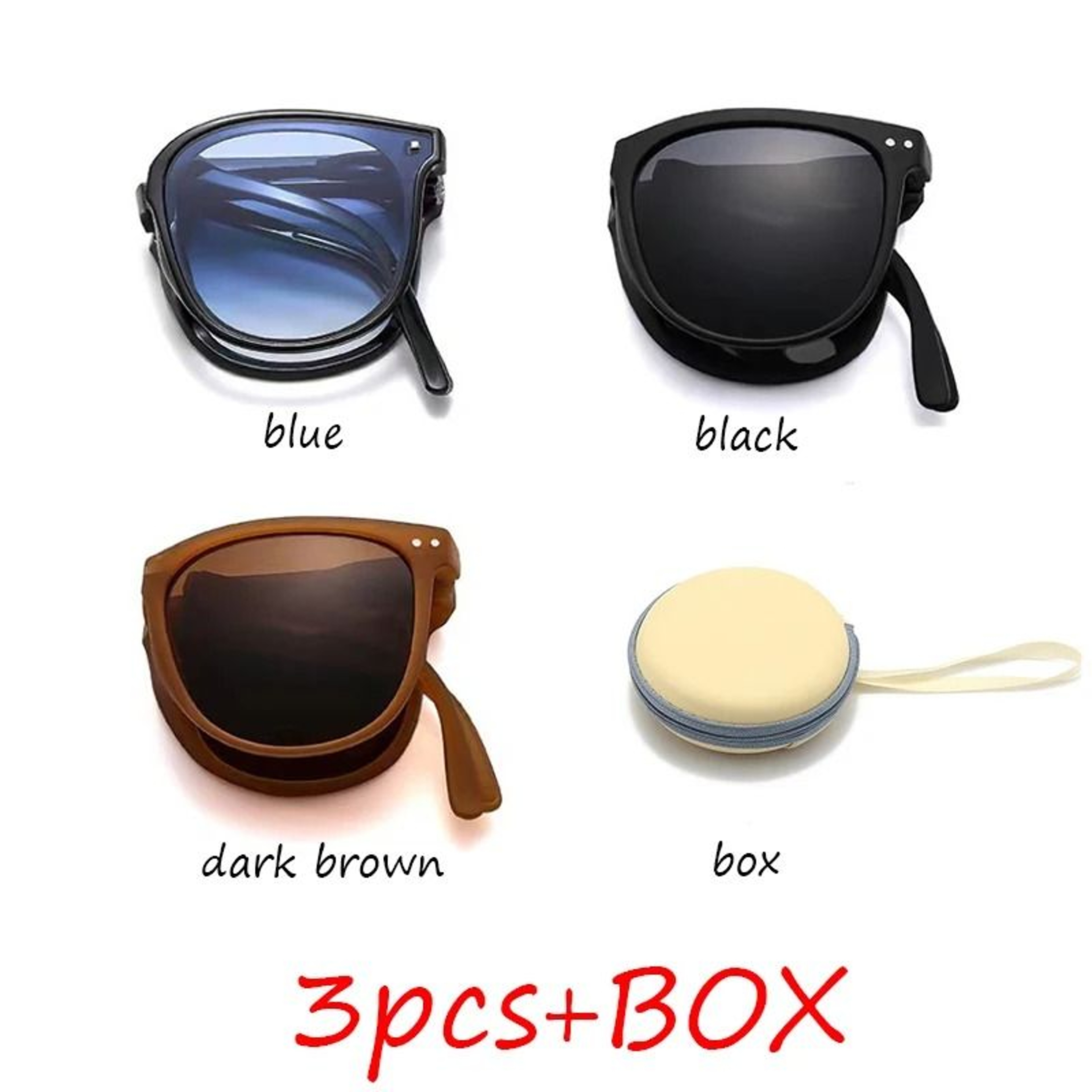 Ultra Light Folding Sunglasses Unisex UV Protection Shades 17