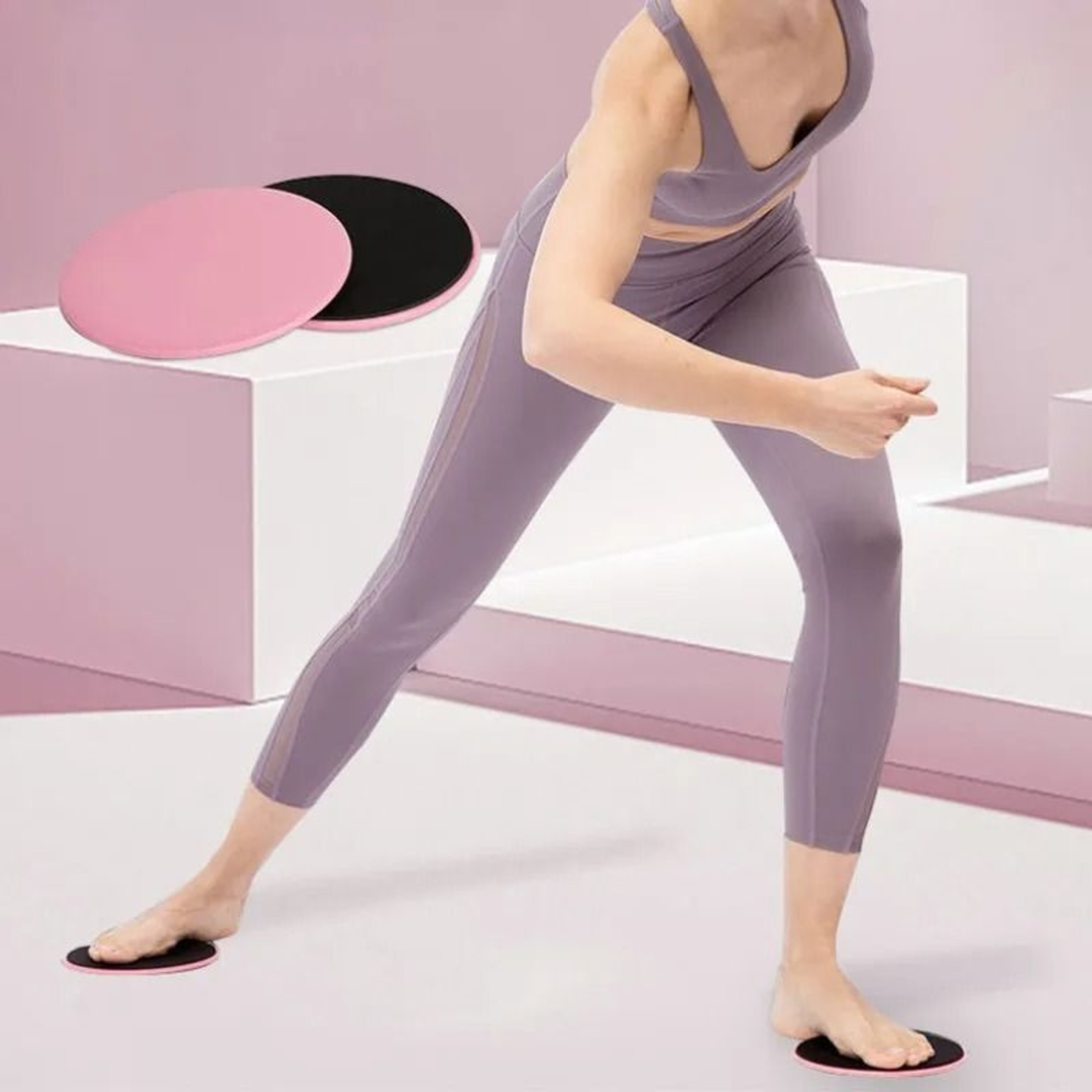 Yoga Slide Plate And Block Set For Core Strength And Full Body Coordination 3