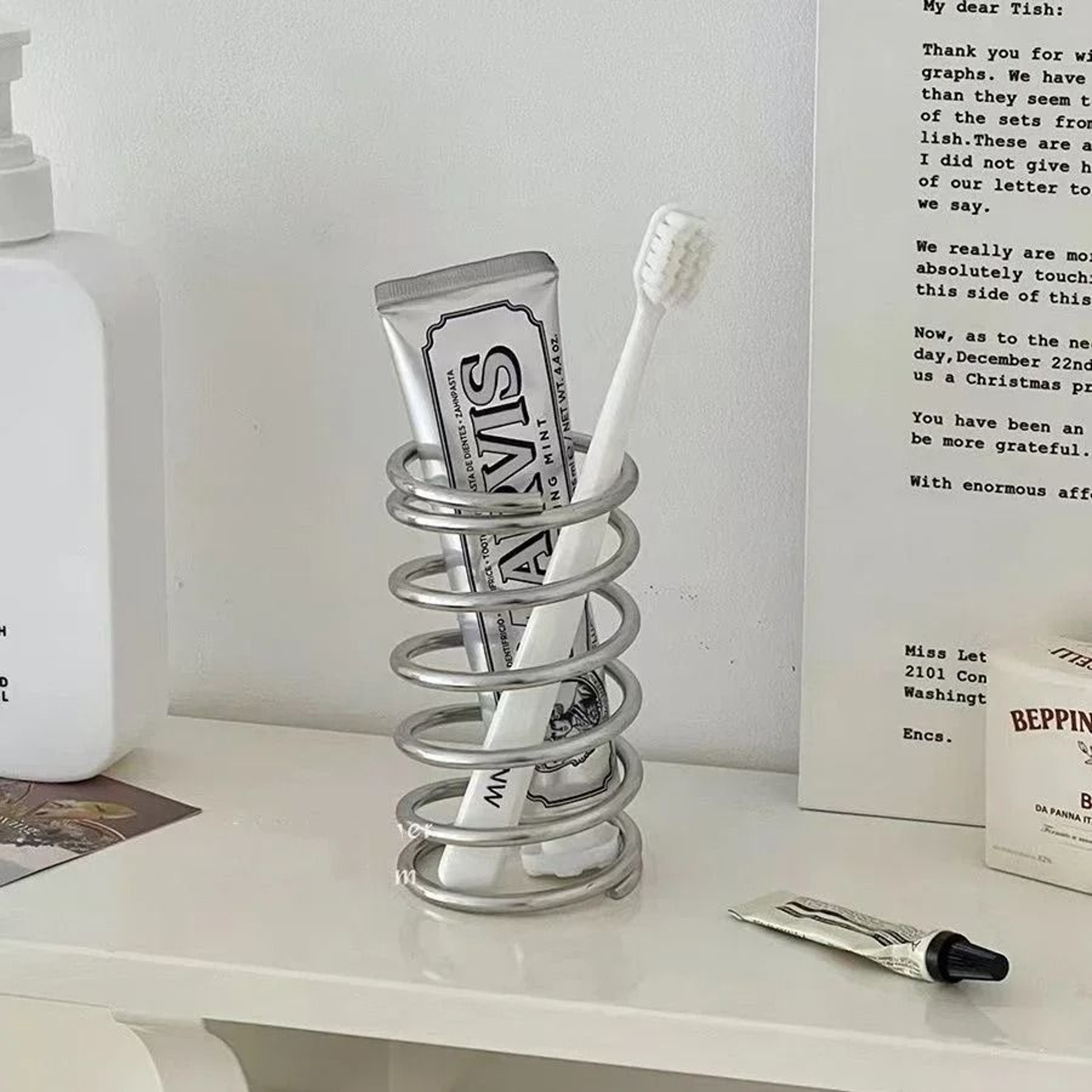 Stainless Steel Toothbrush Holder Multipurpose Bathroom Storage Rack 3