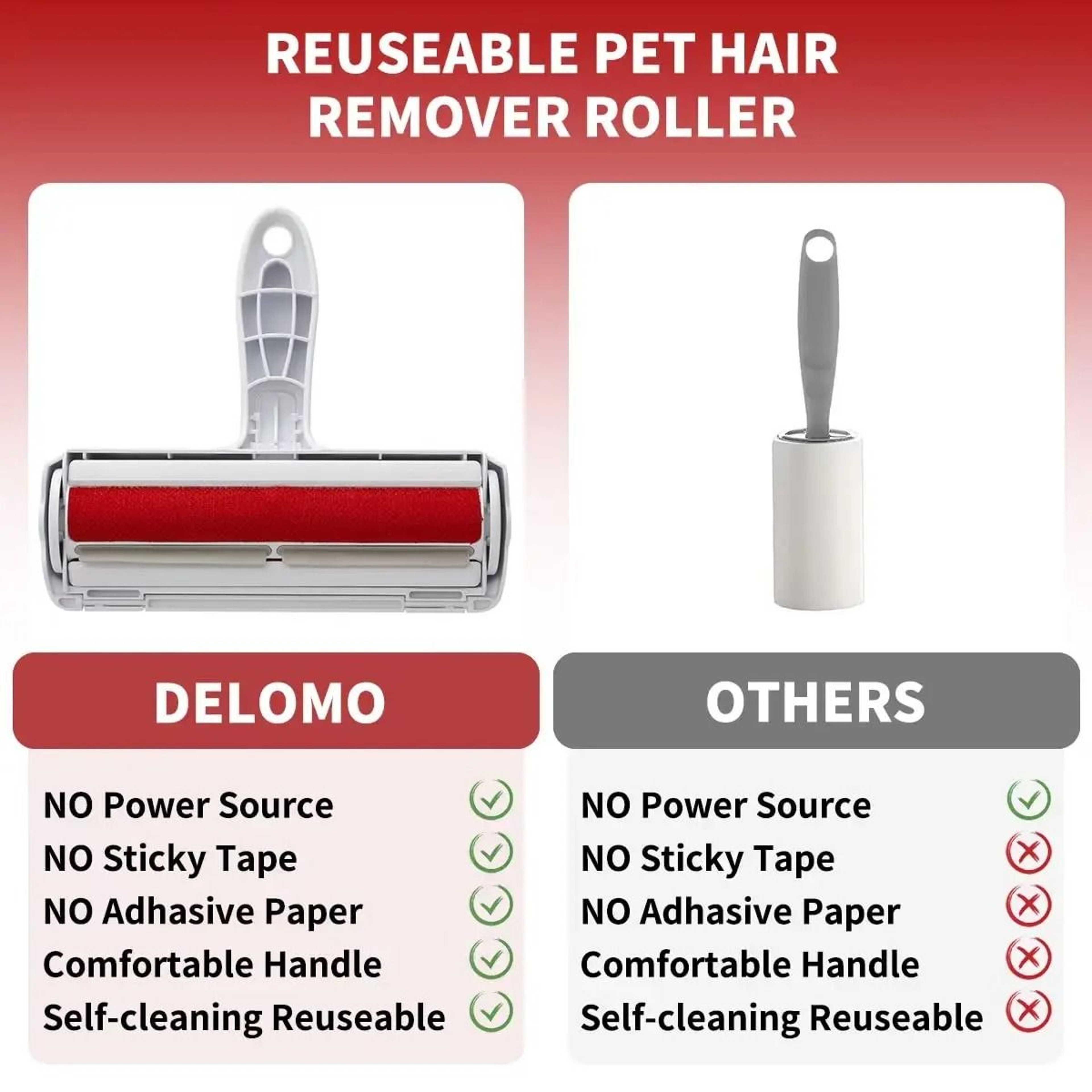 Easy Clean Pet Hair Remover Roller For Furniture And Clothes 4