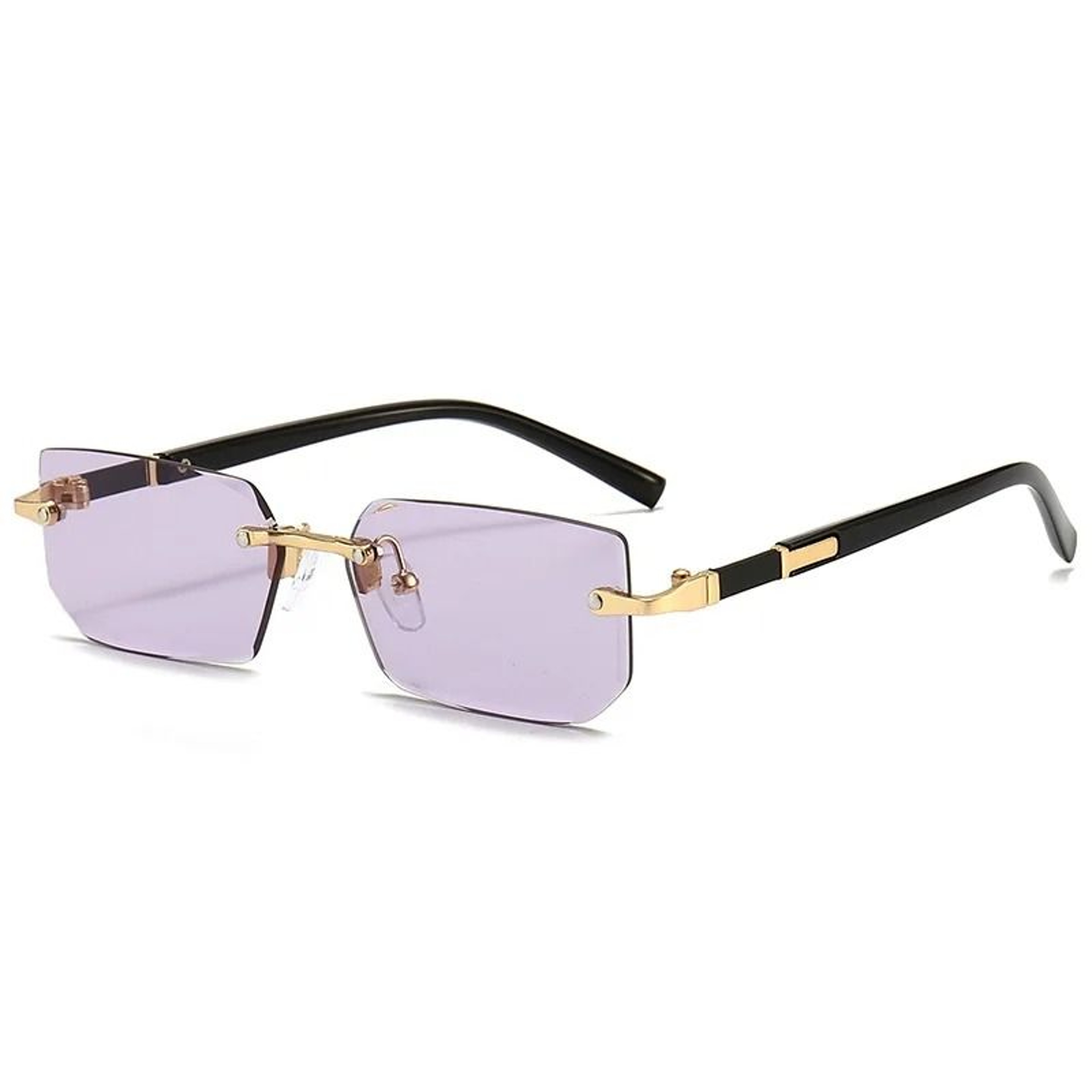 Clear View Rimless Rectangle Sunglasses For Men And Women 10