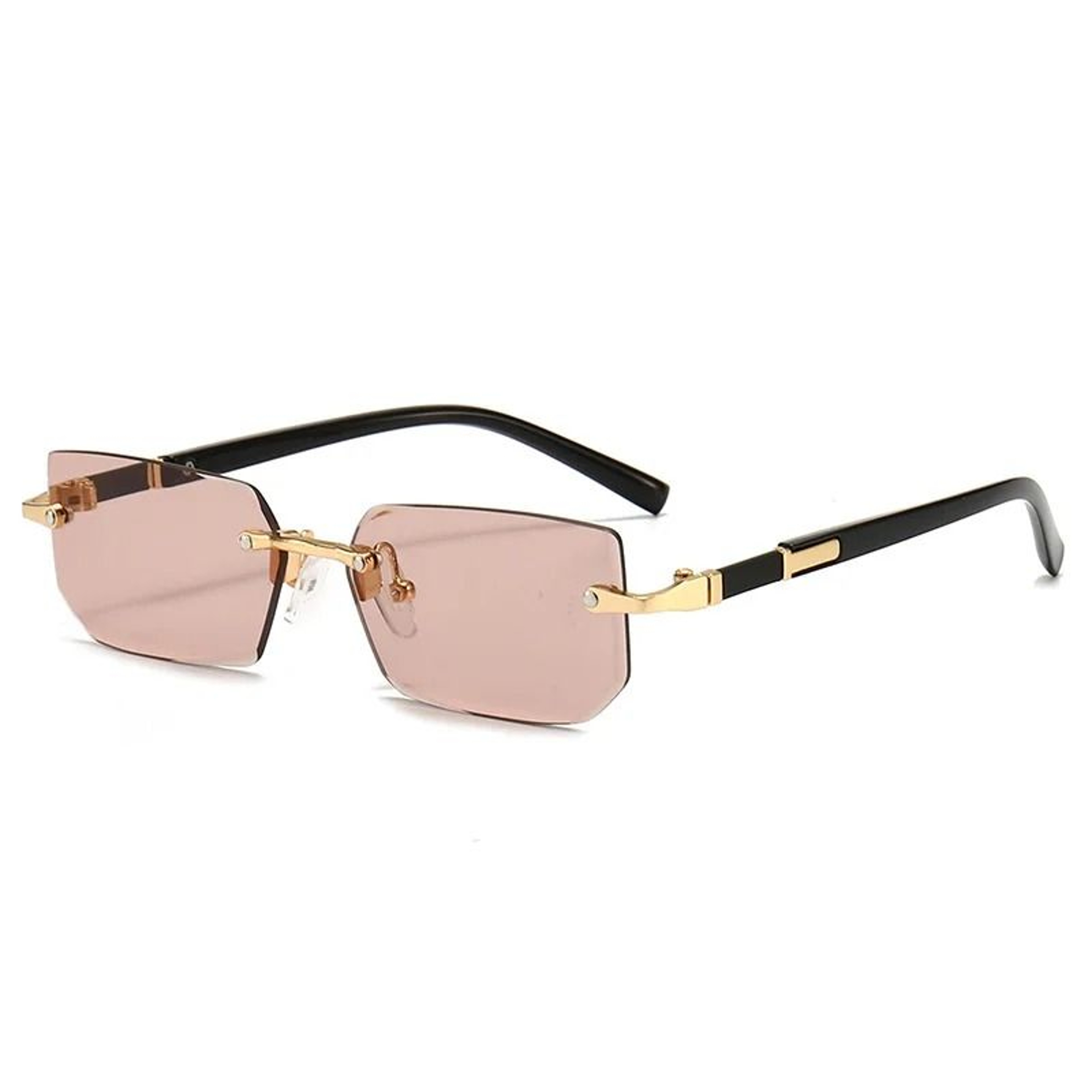 Clear View Rimless Rectangle Sunglasses For Men And Women 18