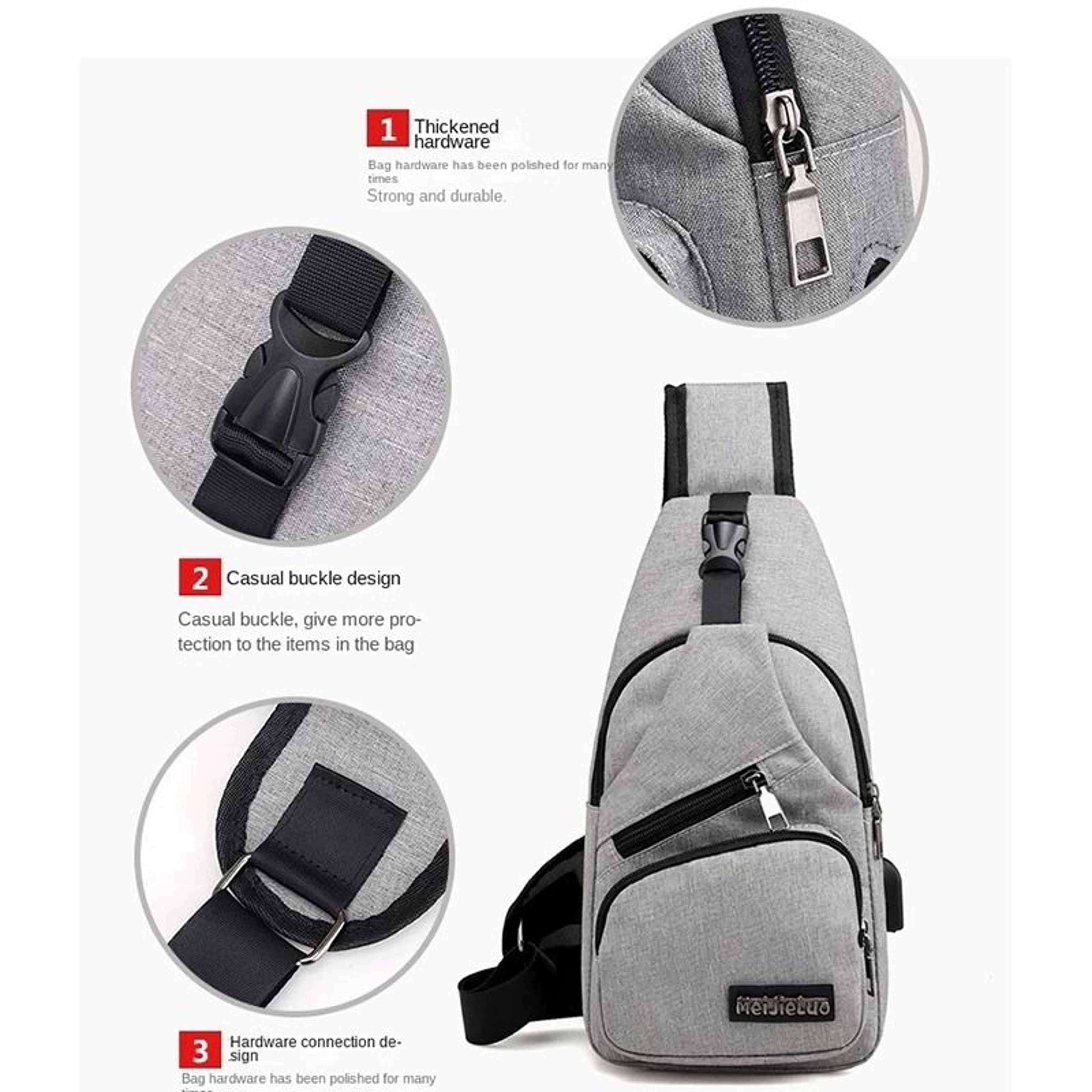 Compact Crossbody Messenger Bag For Men Everyday Casual Use 3