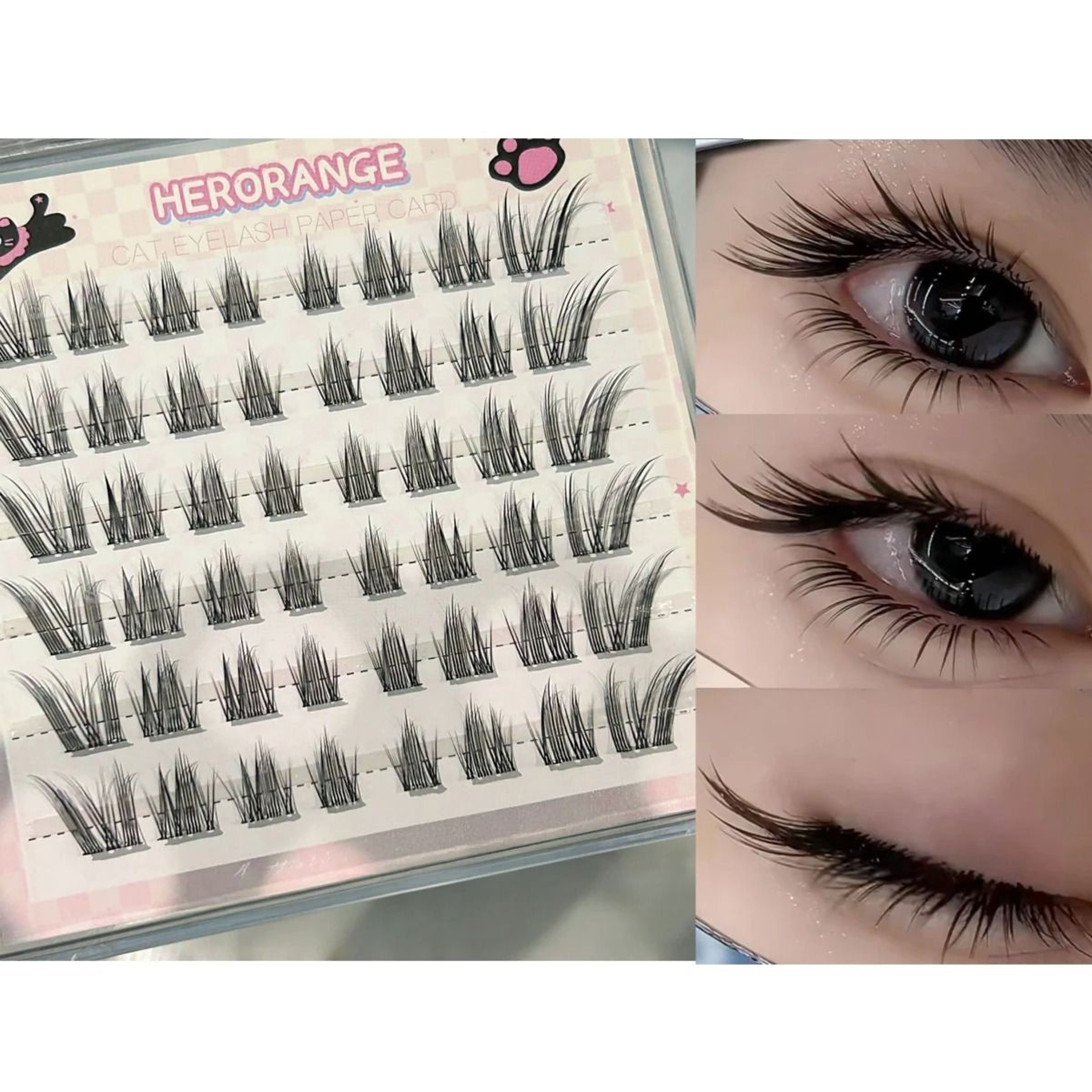 Easy Apply Self Adhesive Individual Eyelashes Fluffy Cluster Lashes 3