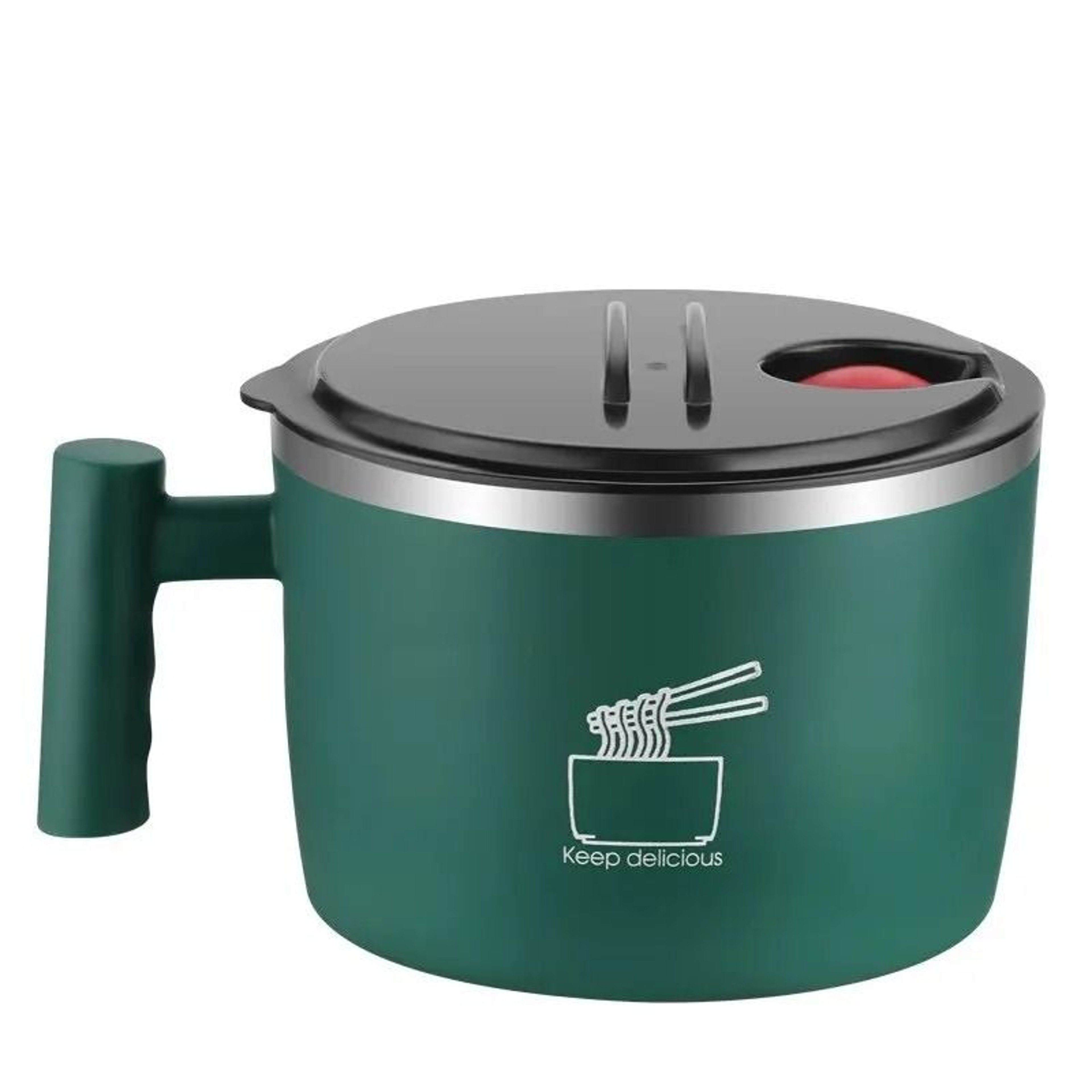 Stainless Steel Instant Noodle Bowl With Lid And Portable Handle 8