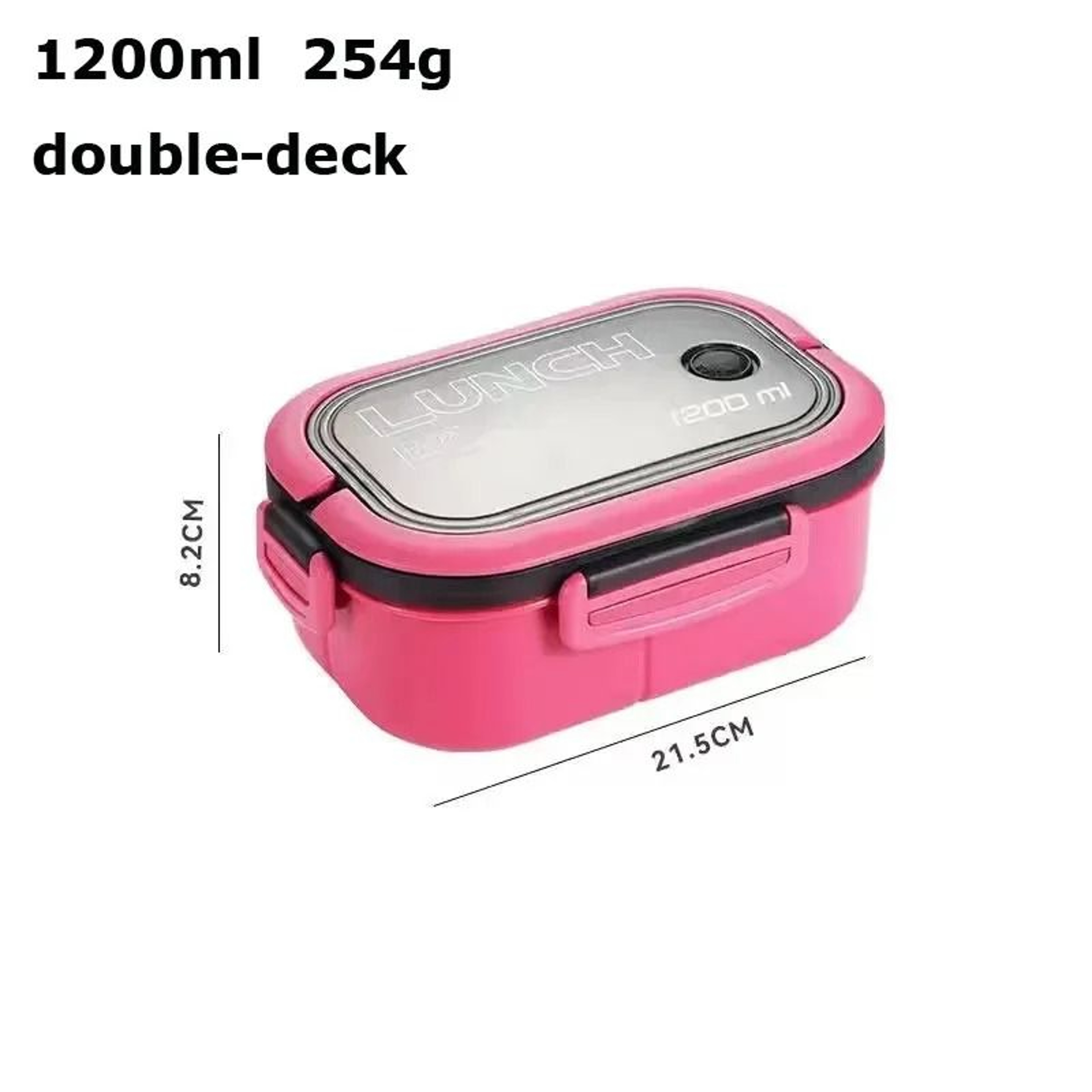 2 Layer Portable Leak Proof Lunch Box With Cutlery 9