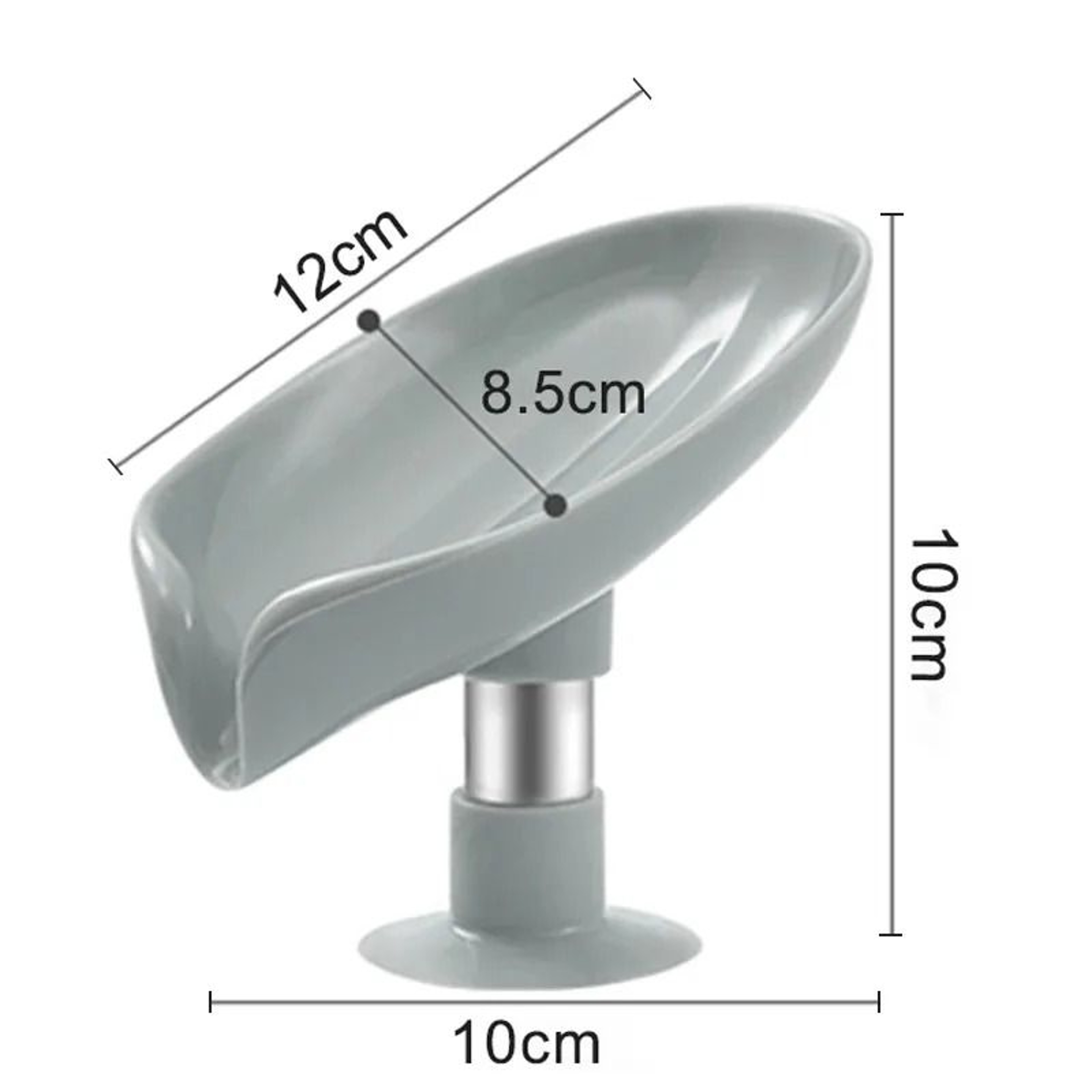 Leaf Shaped Drain Soap Holder With Suction Cup Base 6
