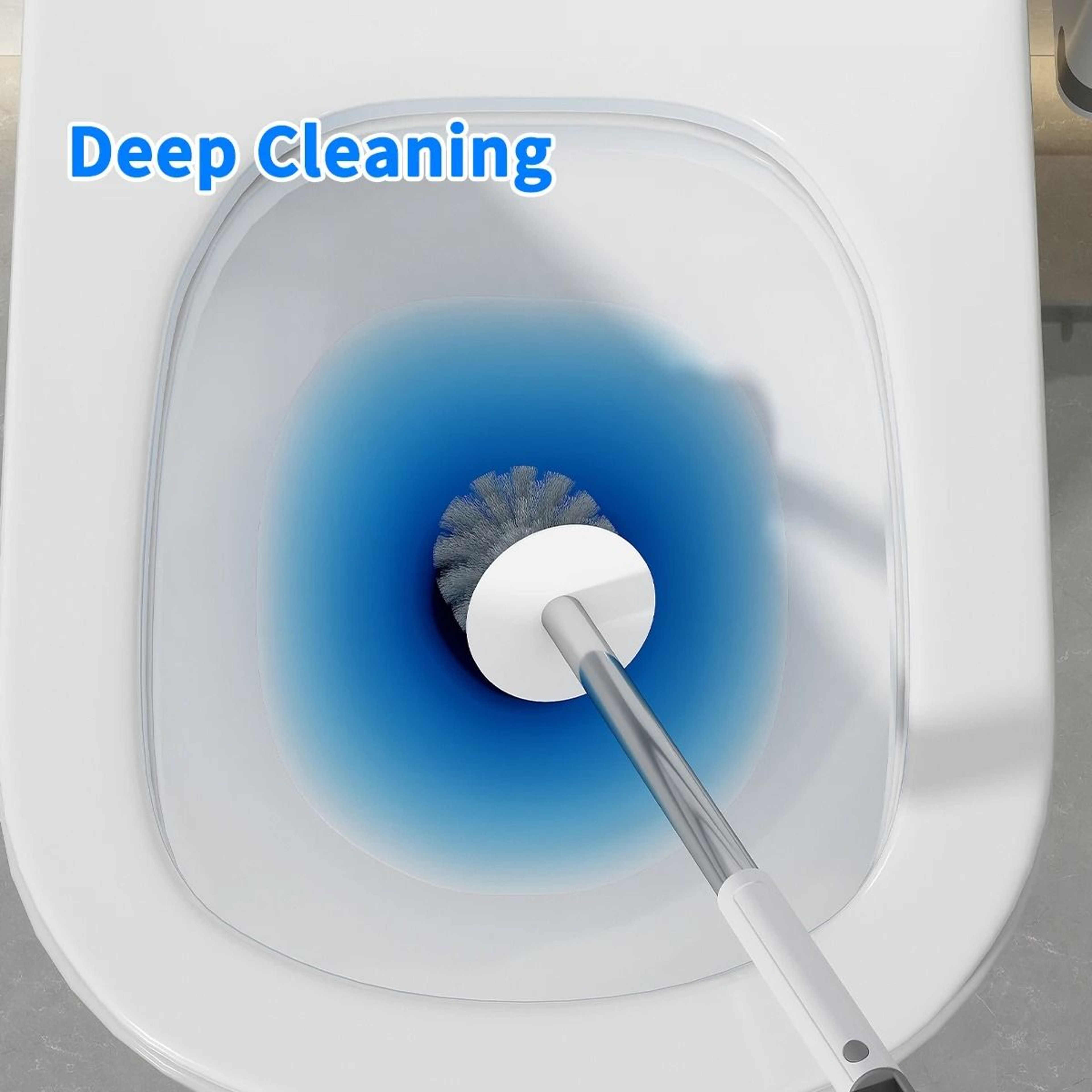 Long Handle Toilet Cleaning Brush With Drainable Base And Wall Mount 3