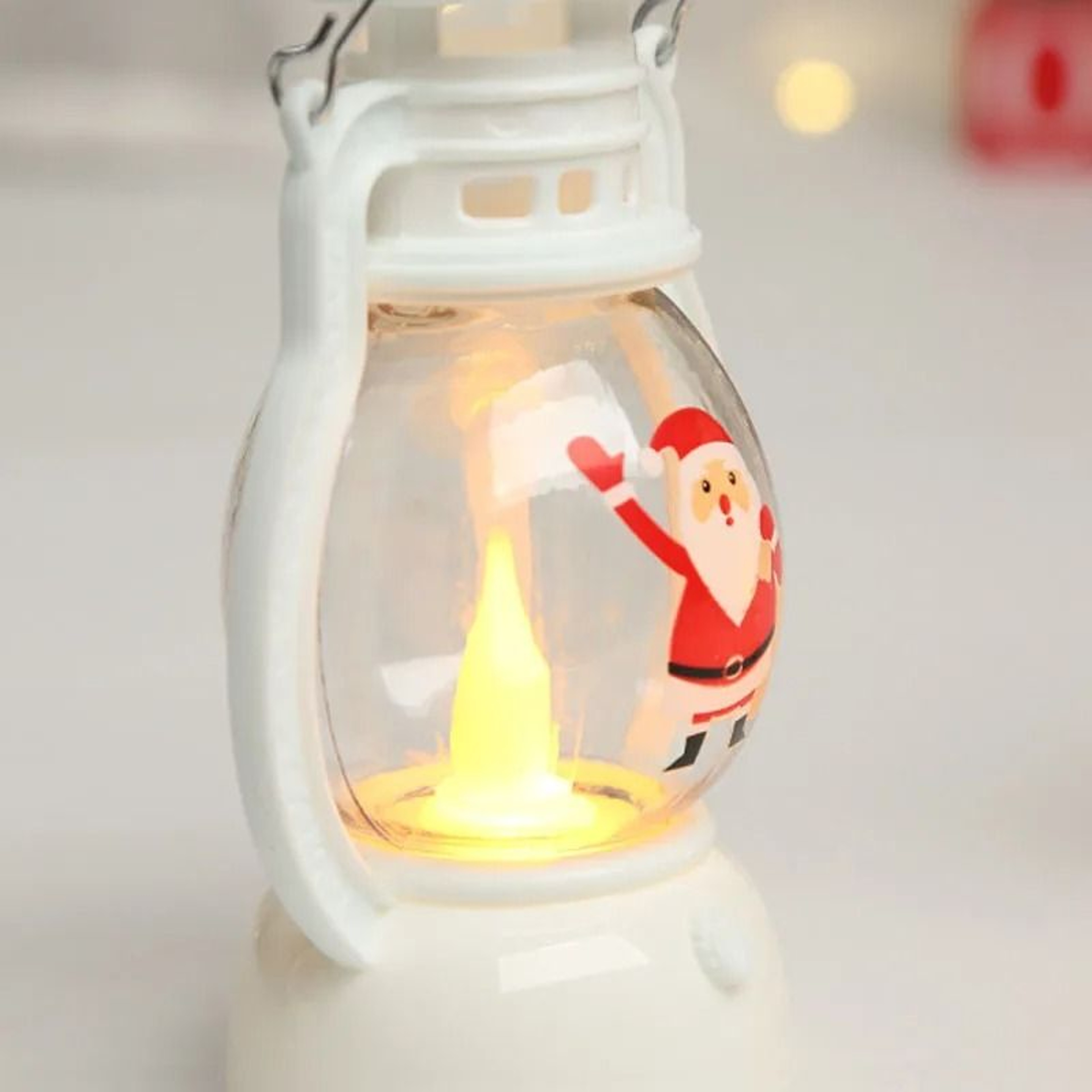 Portable LED Christmas Lantern With Santa Claus Or Snowman Decoration 3