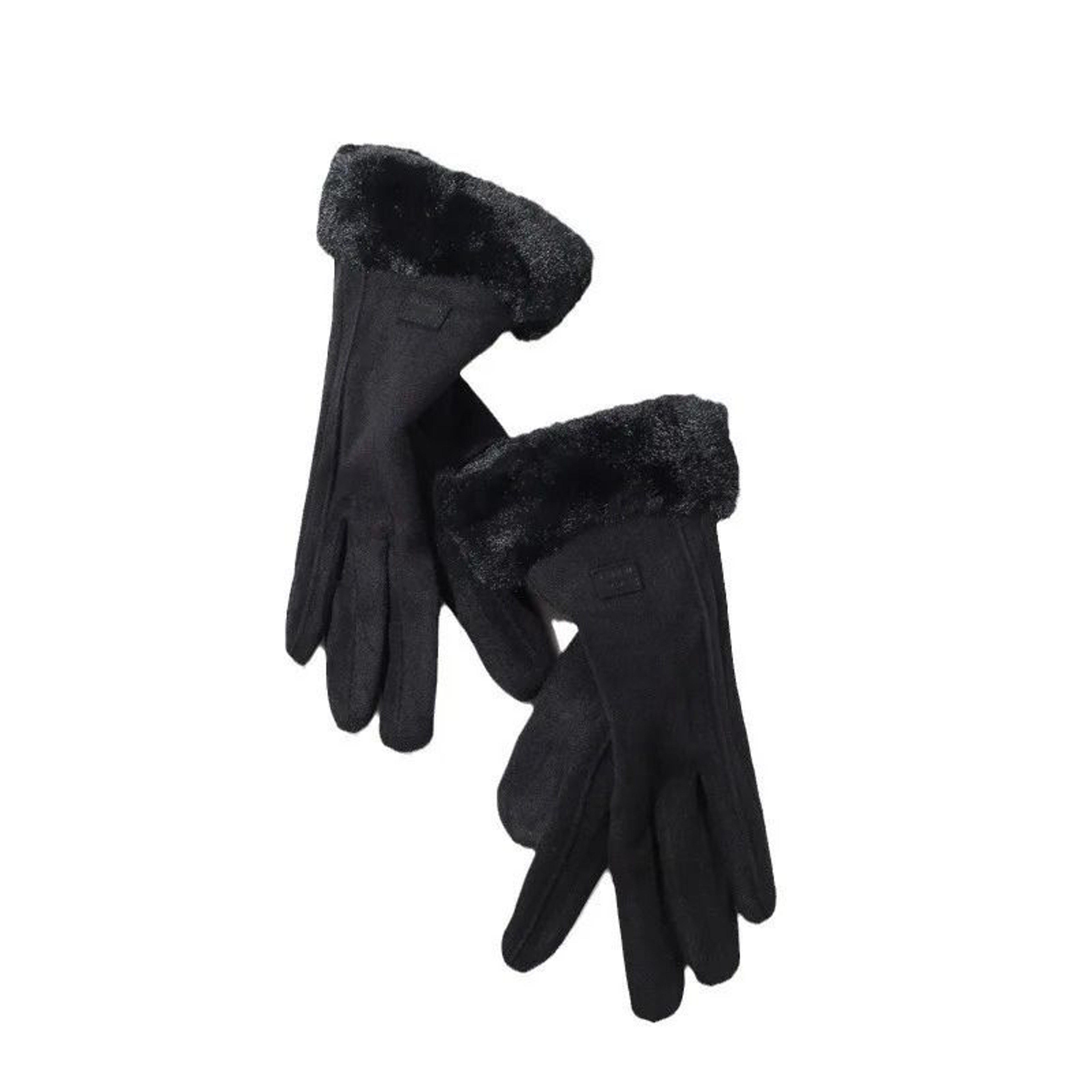 Womens Winter Plush Touchscreen Gloves Warm Suede Outdoor Driving Gloves 7