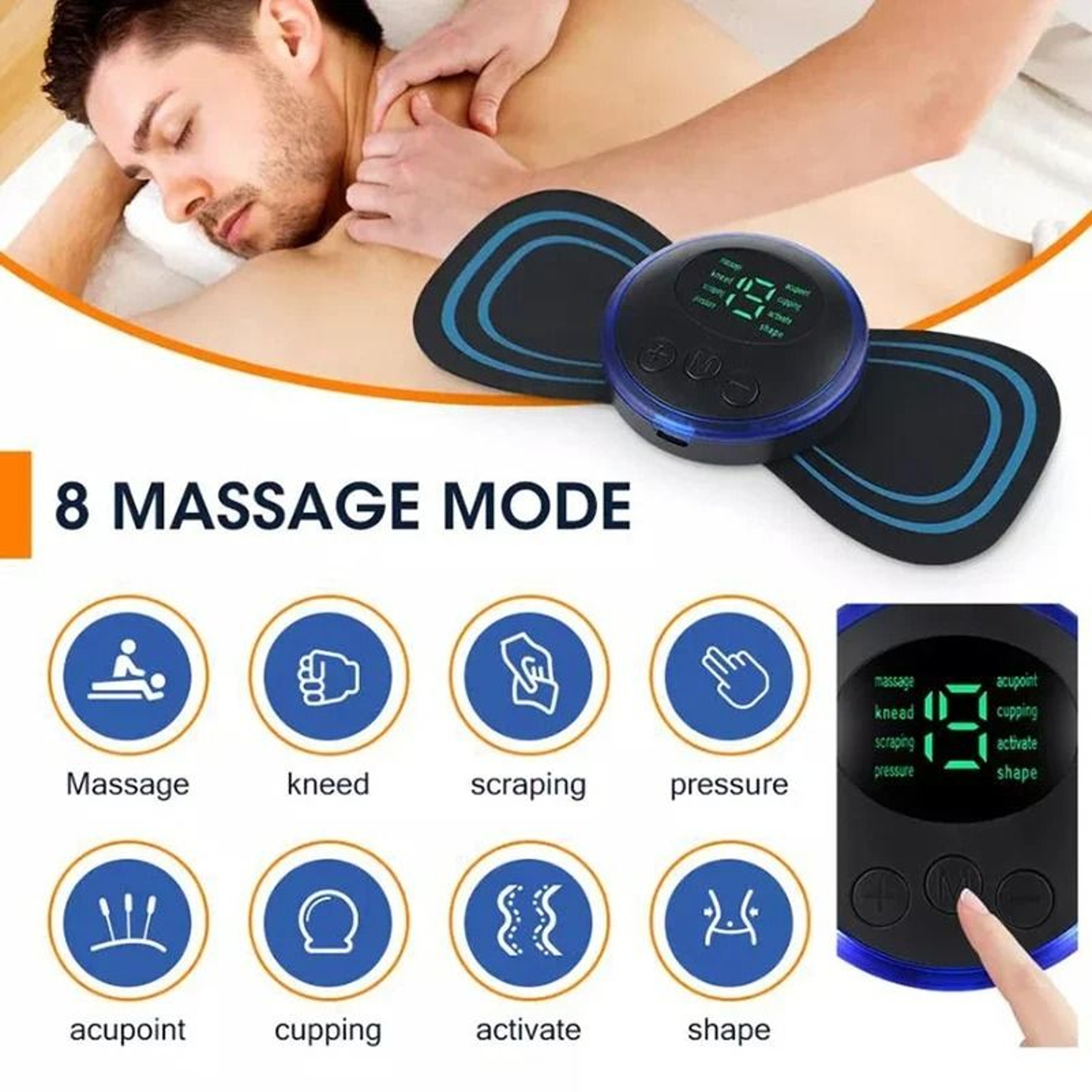Portable Neck Massager EMS Muscle Stimulator Electric Cervical Massage Patch For Pain Relief 4