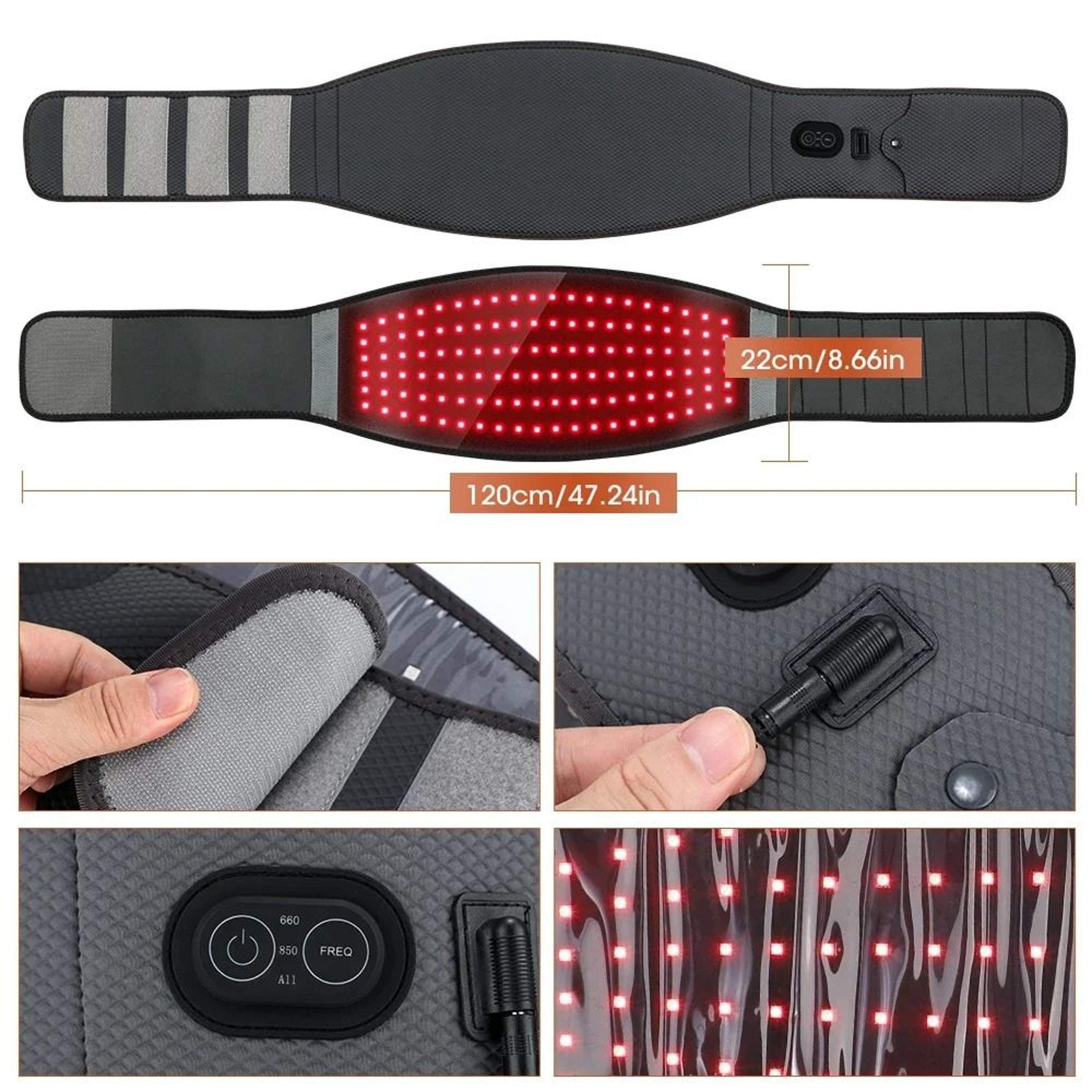 Portable Red Light Waist Belt With Infrared Therapy 5