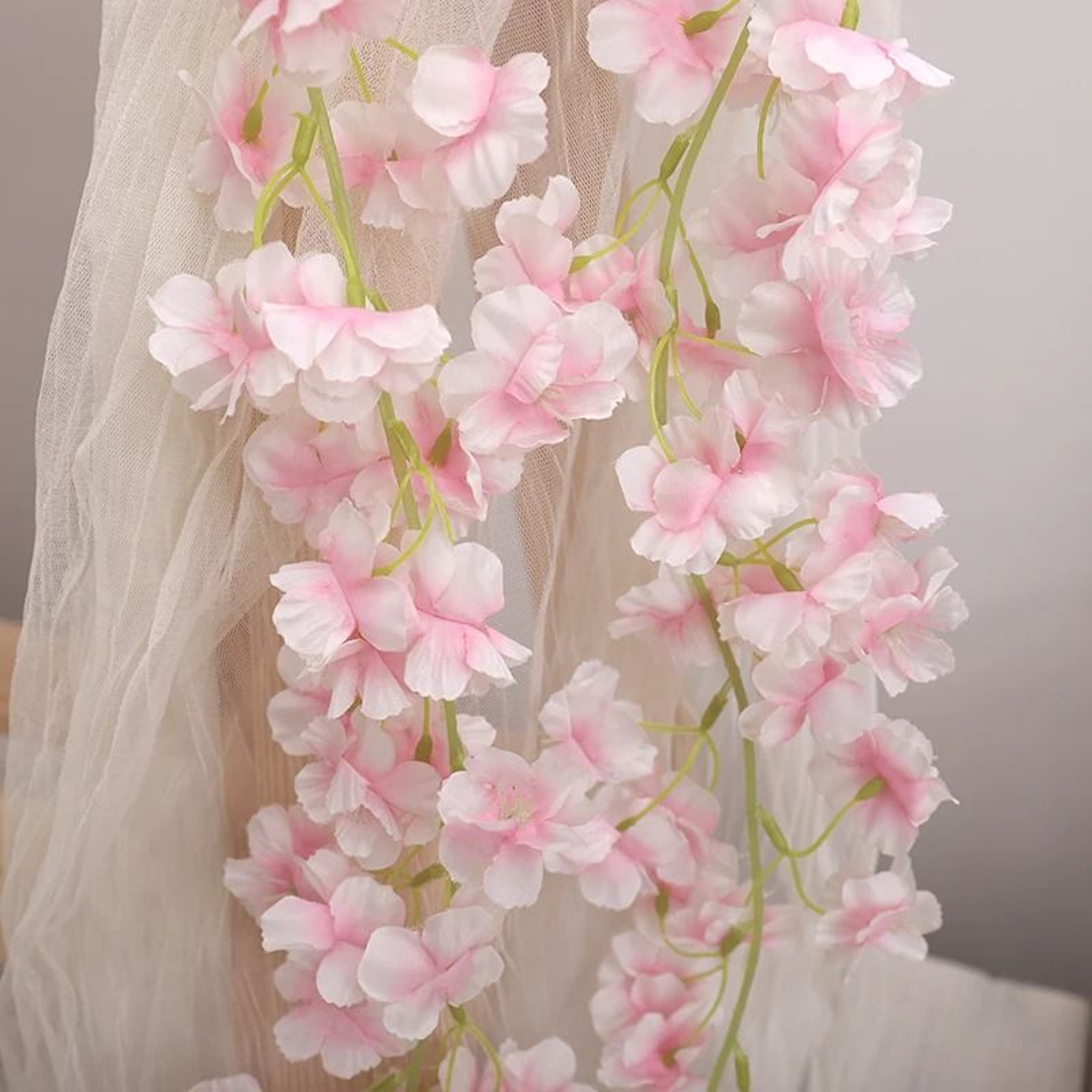 Artificial Sakura Floral Garland For Home Garden Decoration 5