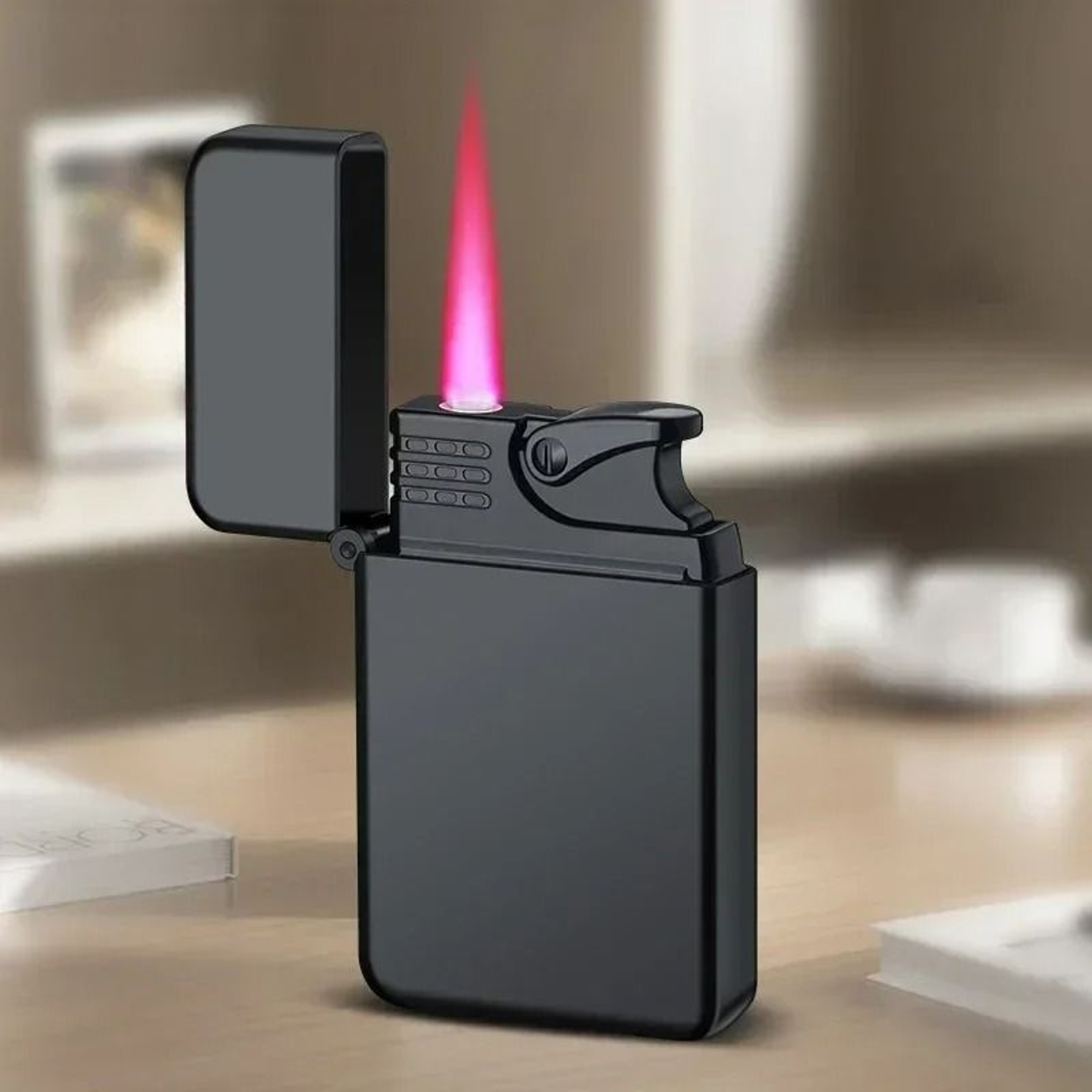 Decorative Metal Pocket Lighter With Case And Embossed Design 4