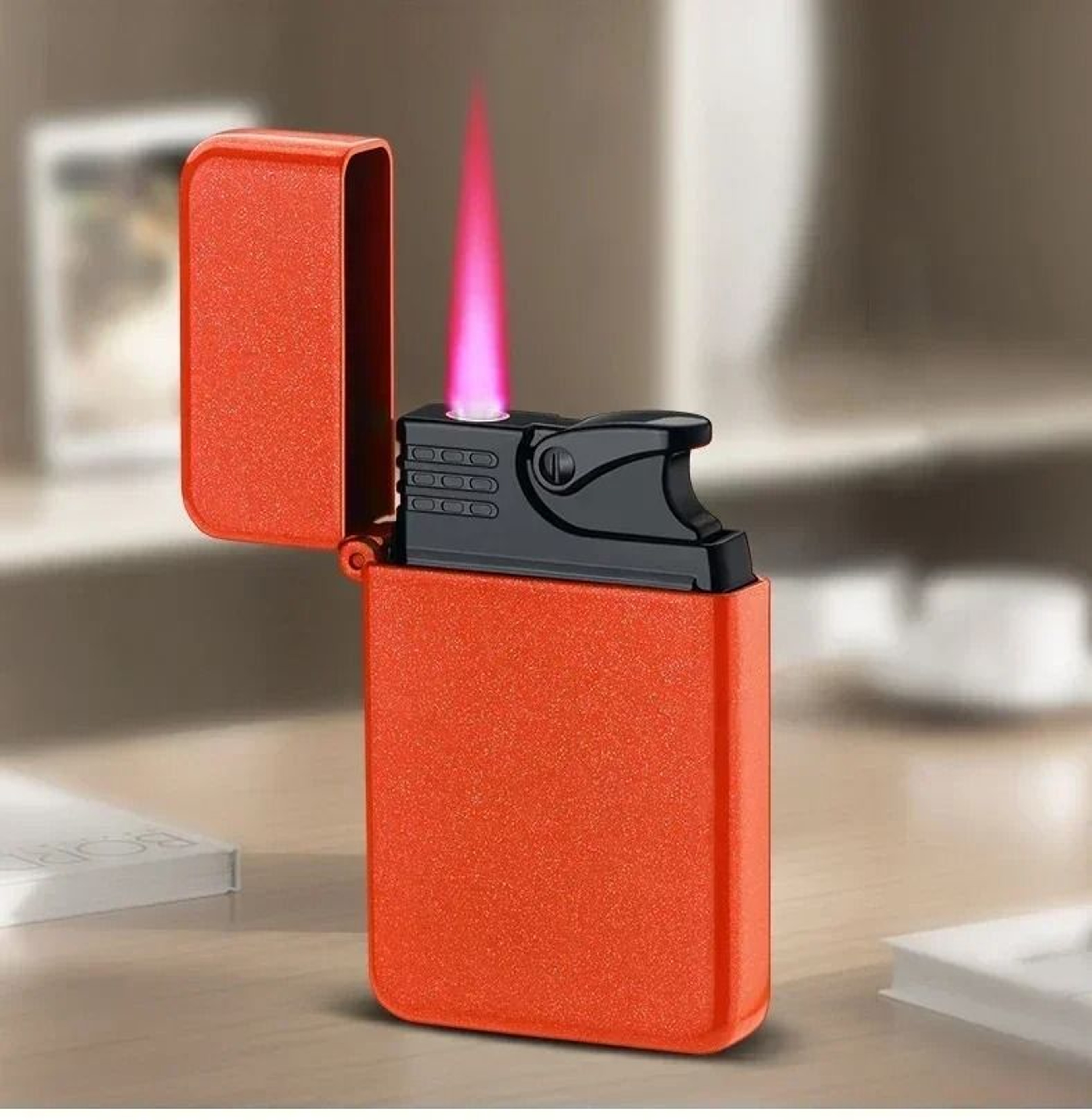 Decorative Metal Pocket Lighter With Case And Embossed Design 7