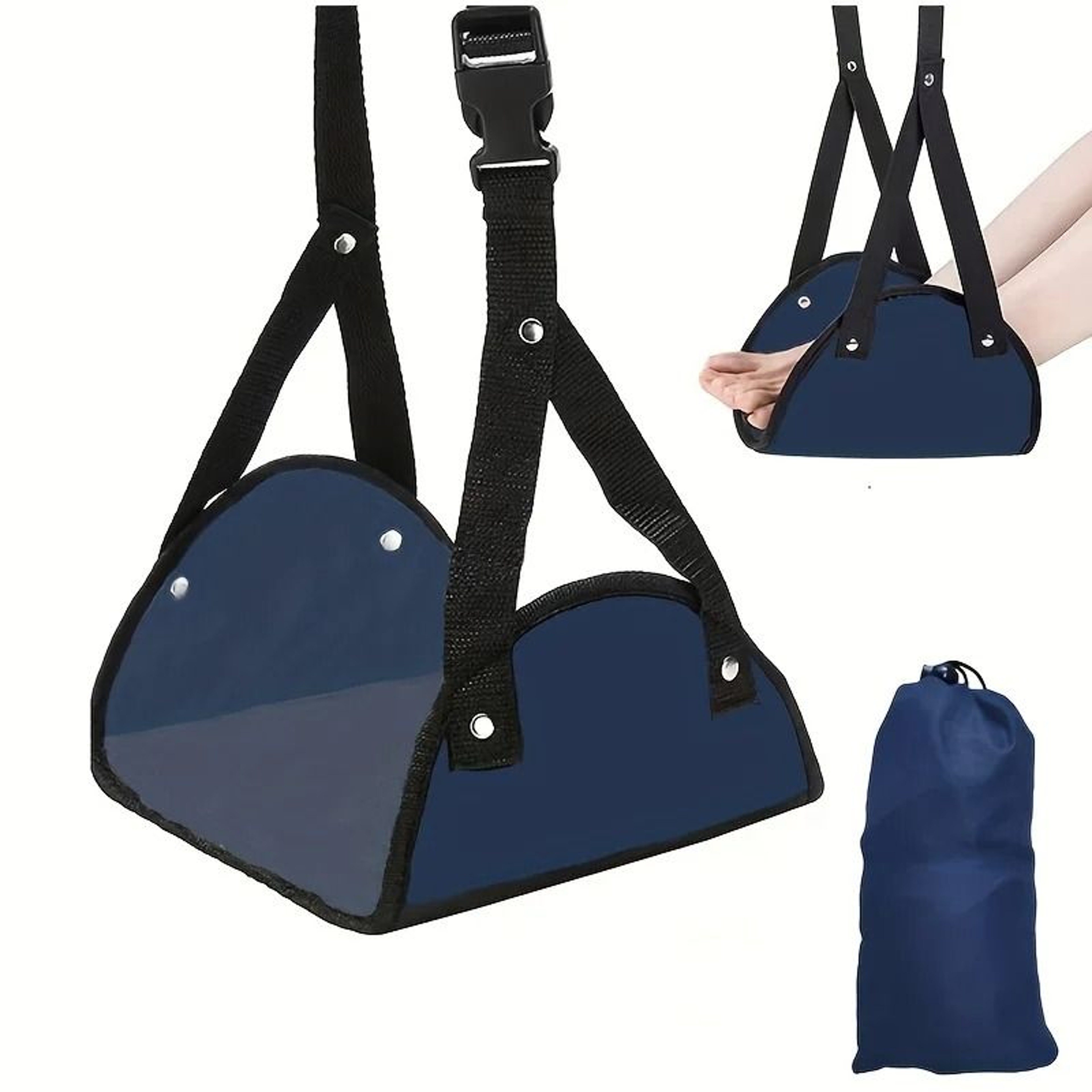 Portable Adjustable Airplane Footrest Hammock 5