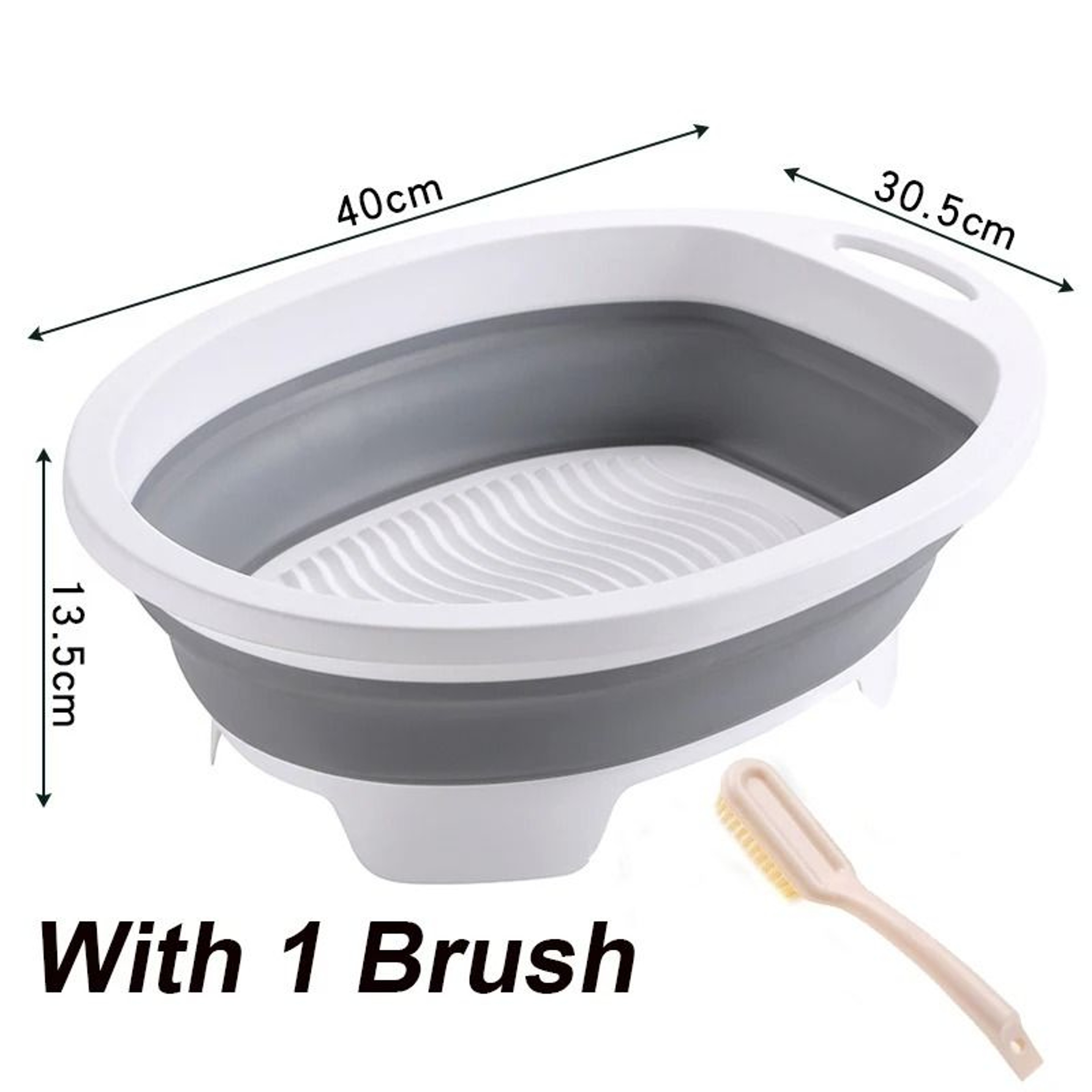 Portable Foldable Washing Basin With Built In Washboard 11
