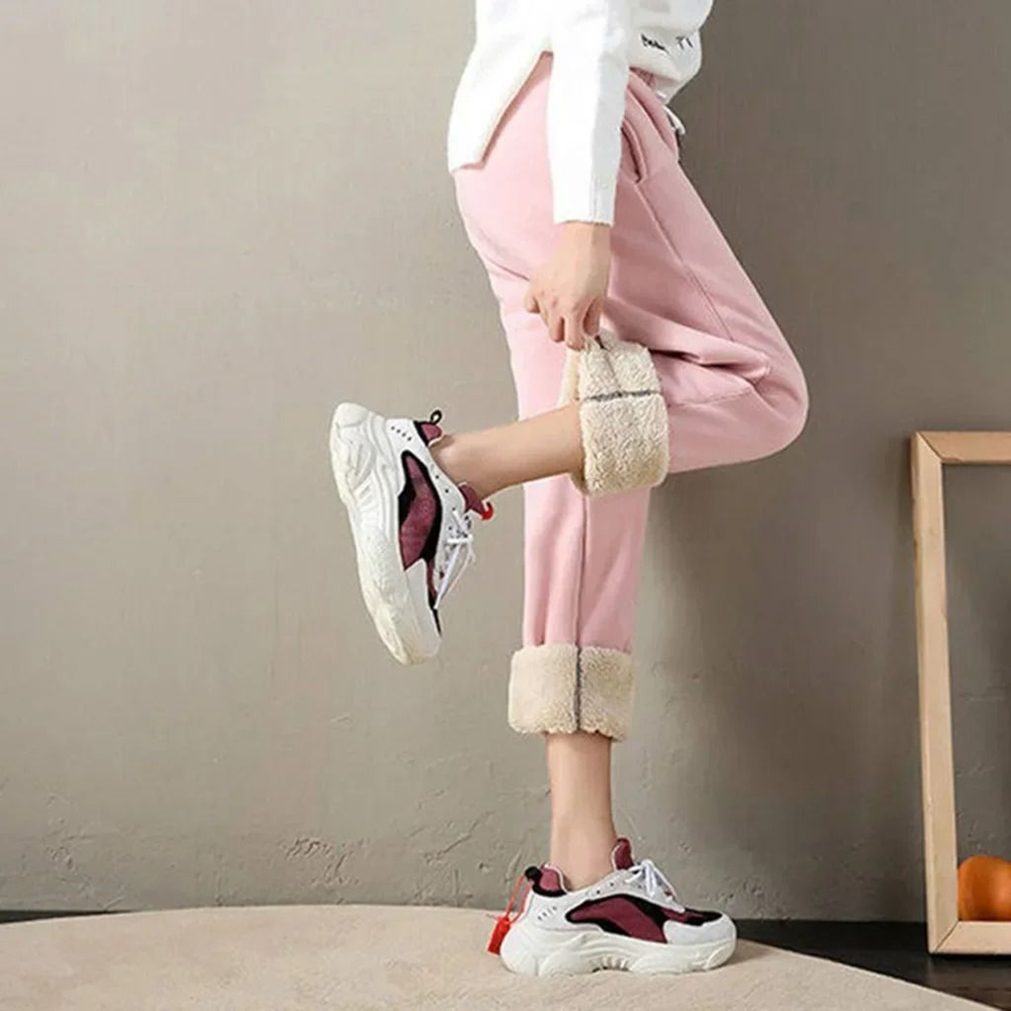 Women Winter Warm Fleece Leggings 2