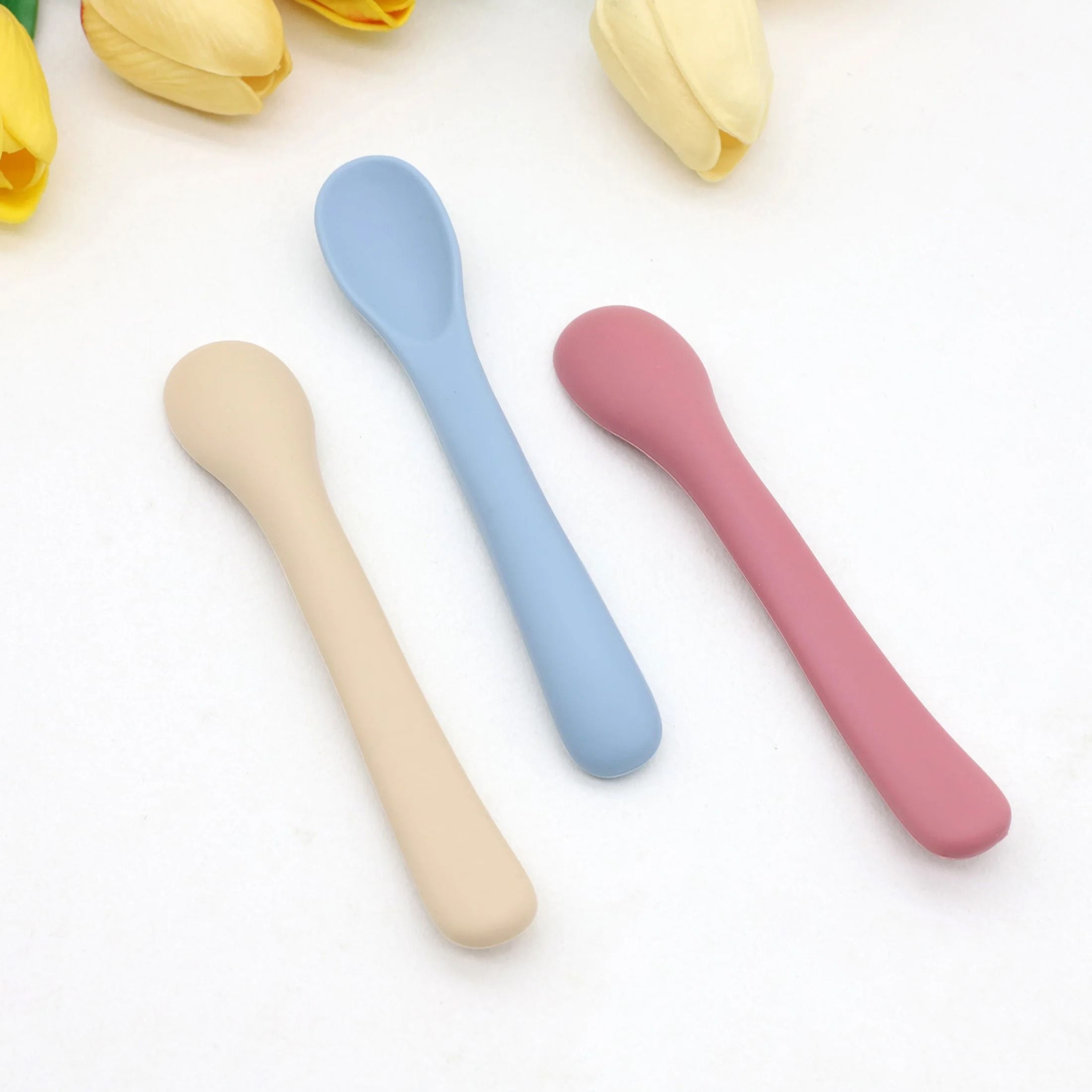 Soft Silicone Baby Feeding Spoon Set 1