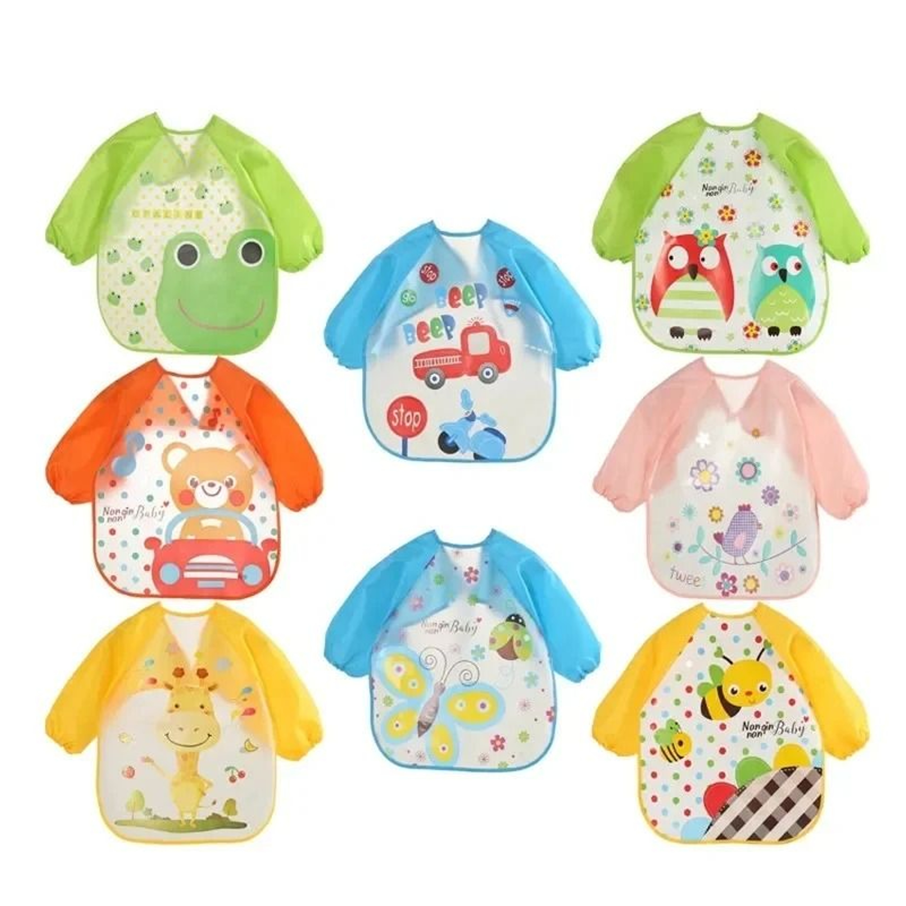 Waterproof Long Sleeve Baby Feeding Smock 0