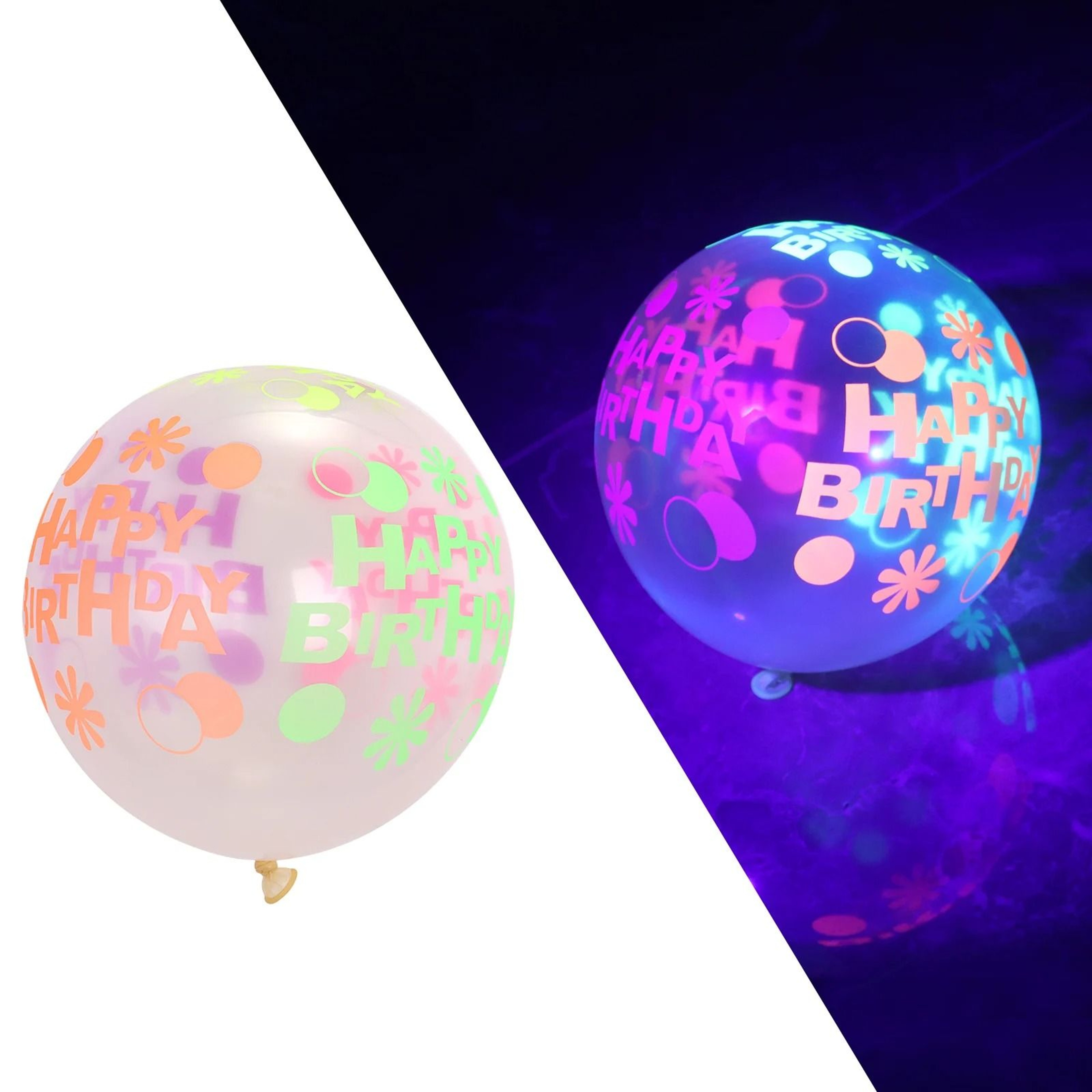 Glow In The Dark Latex Balloon Party Set 10
