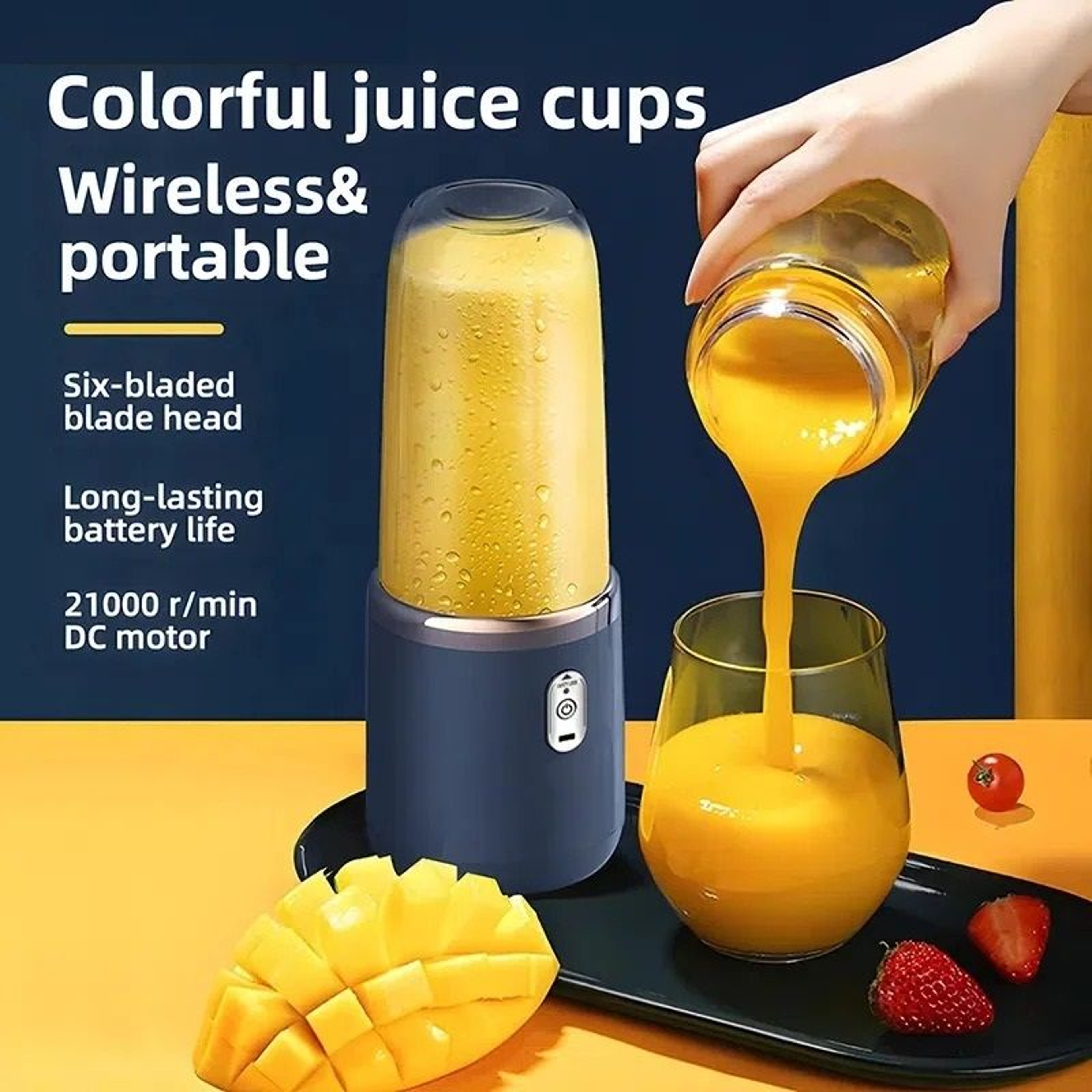 Portable Smoothie Blender Cup For Fresh Drinks Anywhere 0