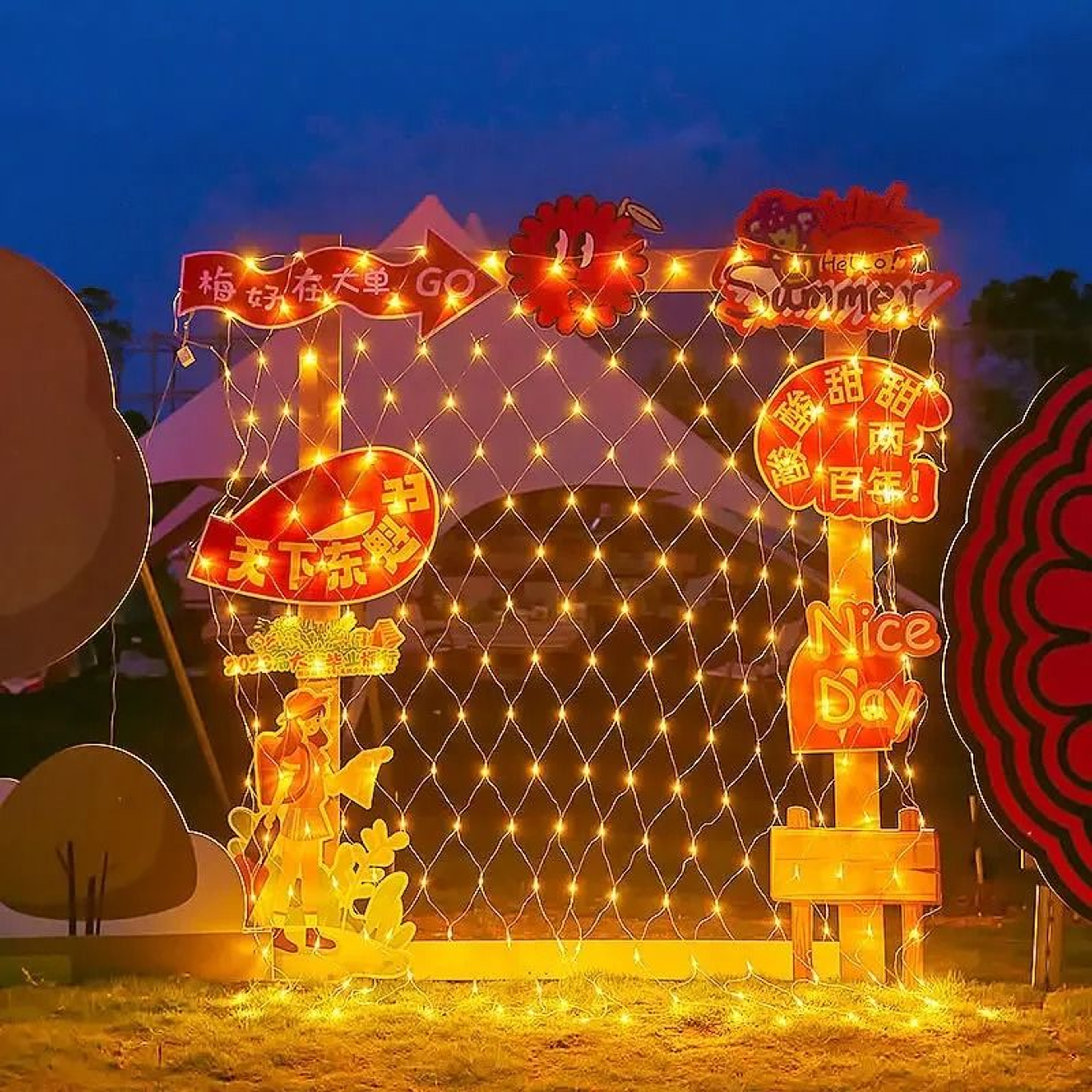 LED Mesh Garland Lights For Holiday Party Garden And Wedding Decoration 1