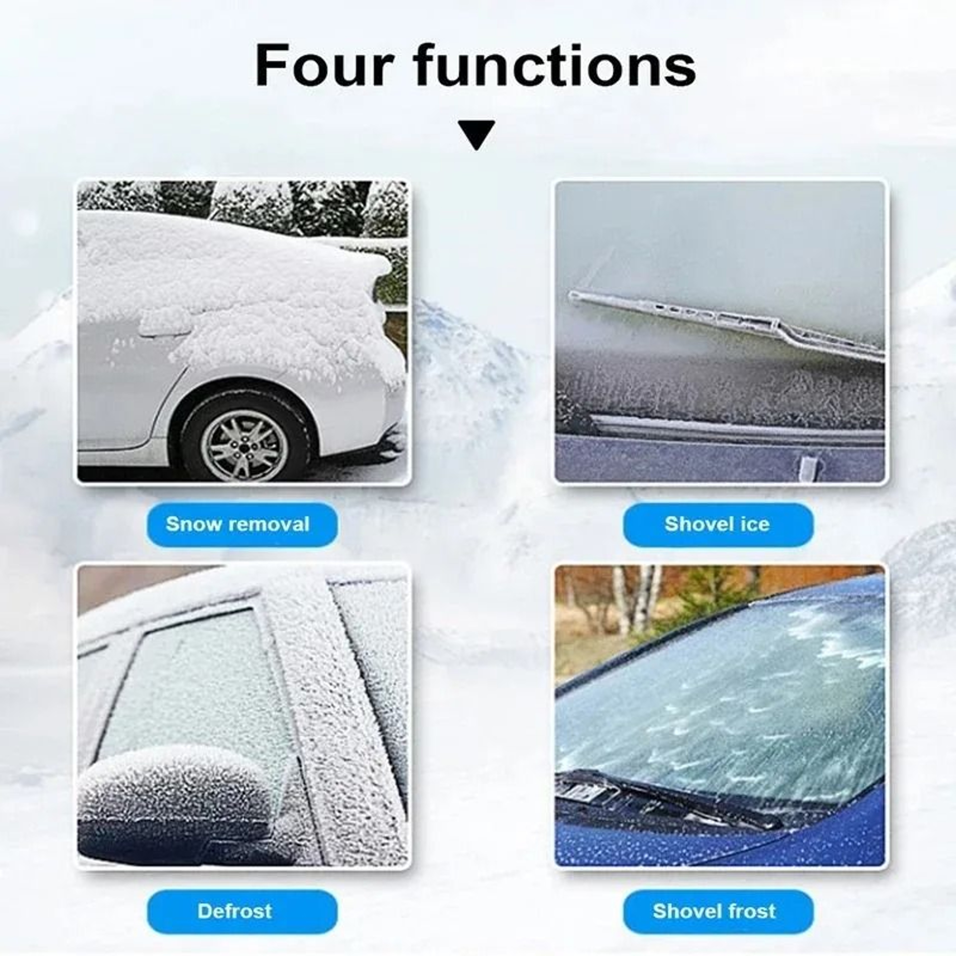 Car Snow And Ice Scraper Tool Set 4