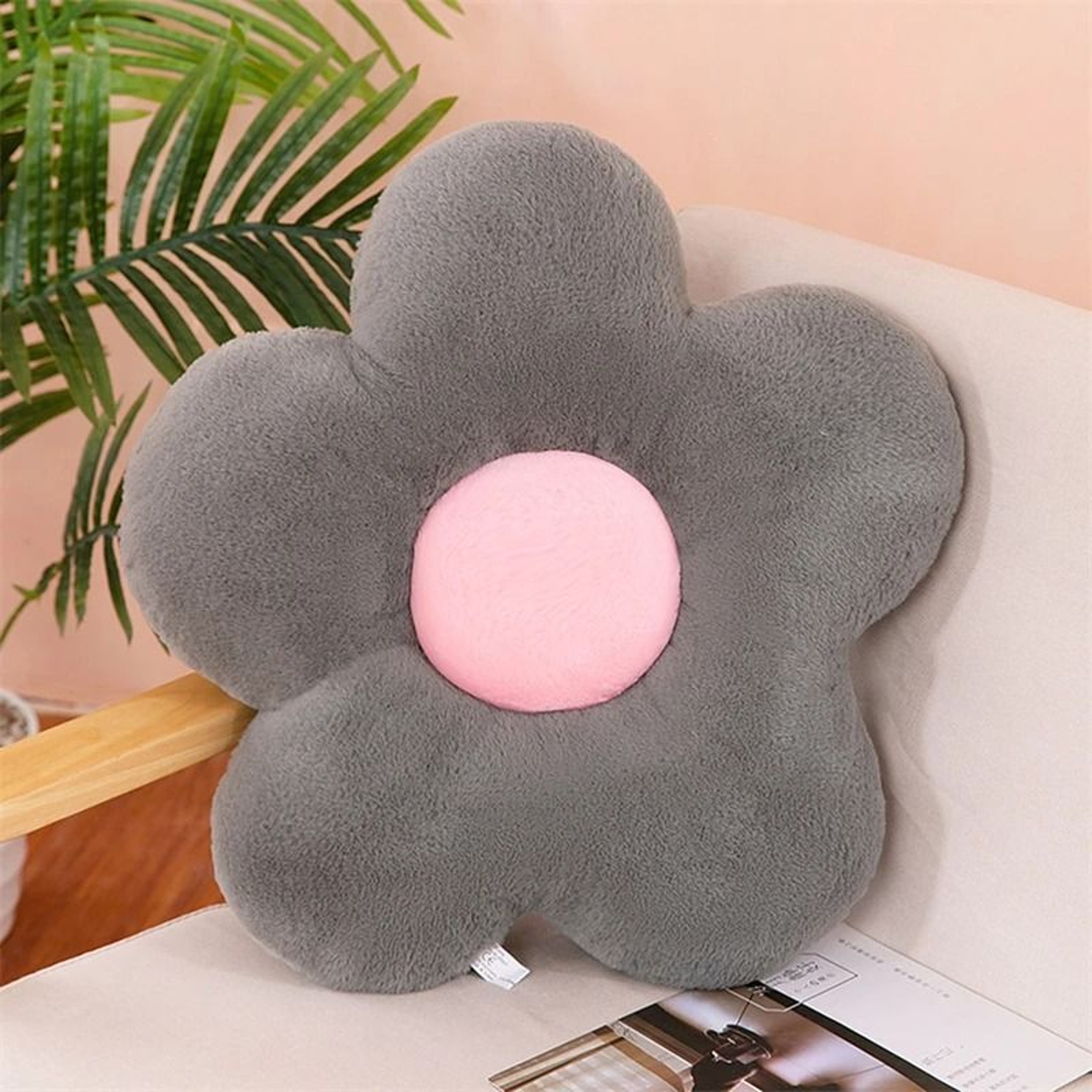 Soft Five Petal Flower Cushion 11