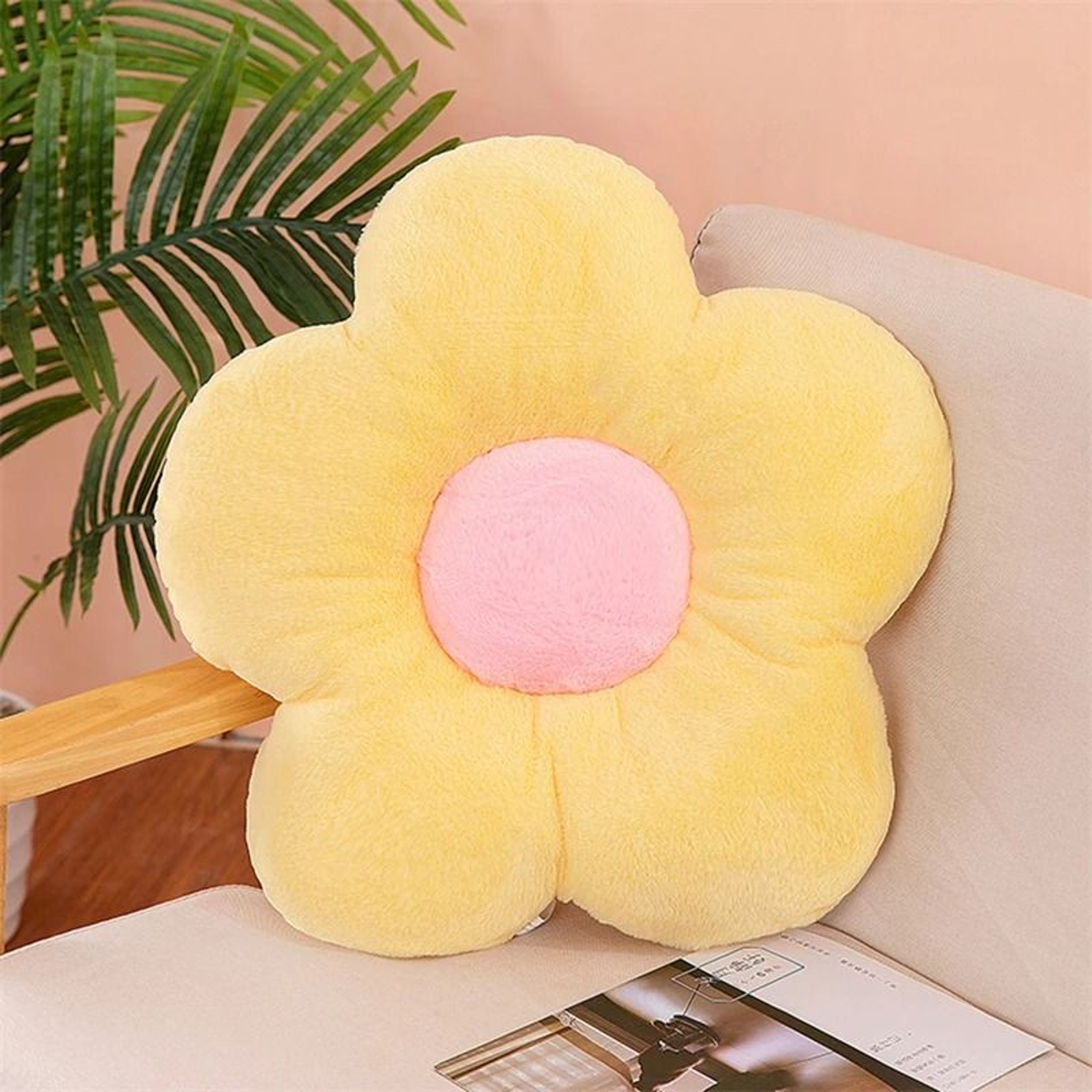 Soft Five Petal Flower Cushion 12