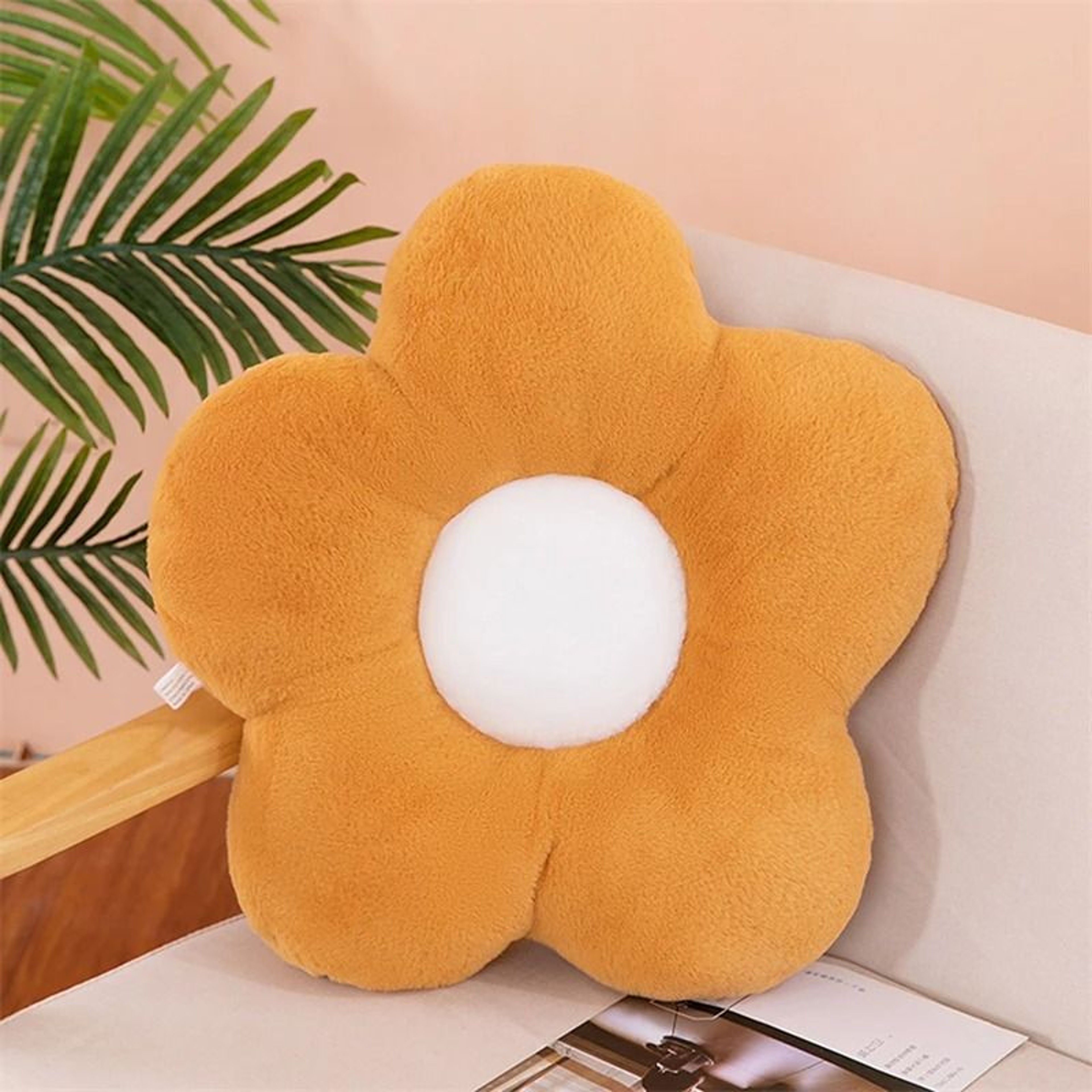 Soft Five Petal Flower Cushion 13