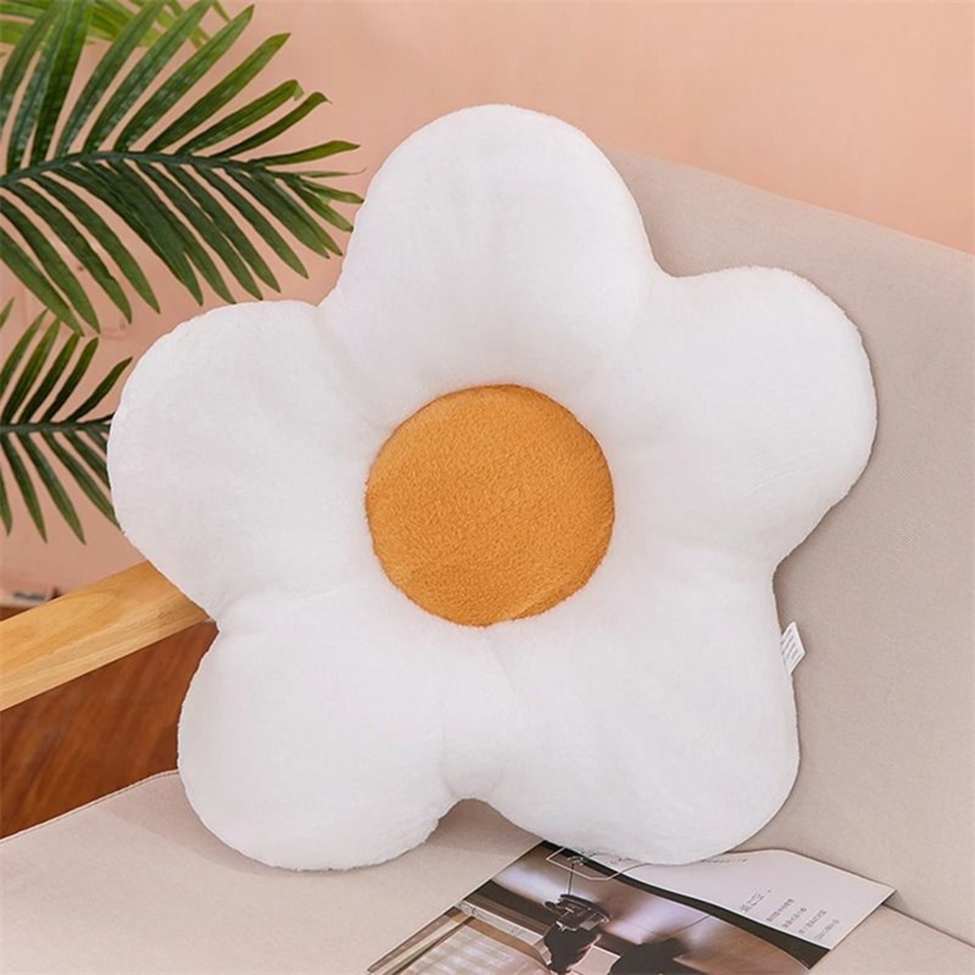 Soft Five Petal Flower Cushion 8