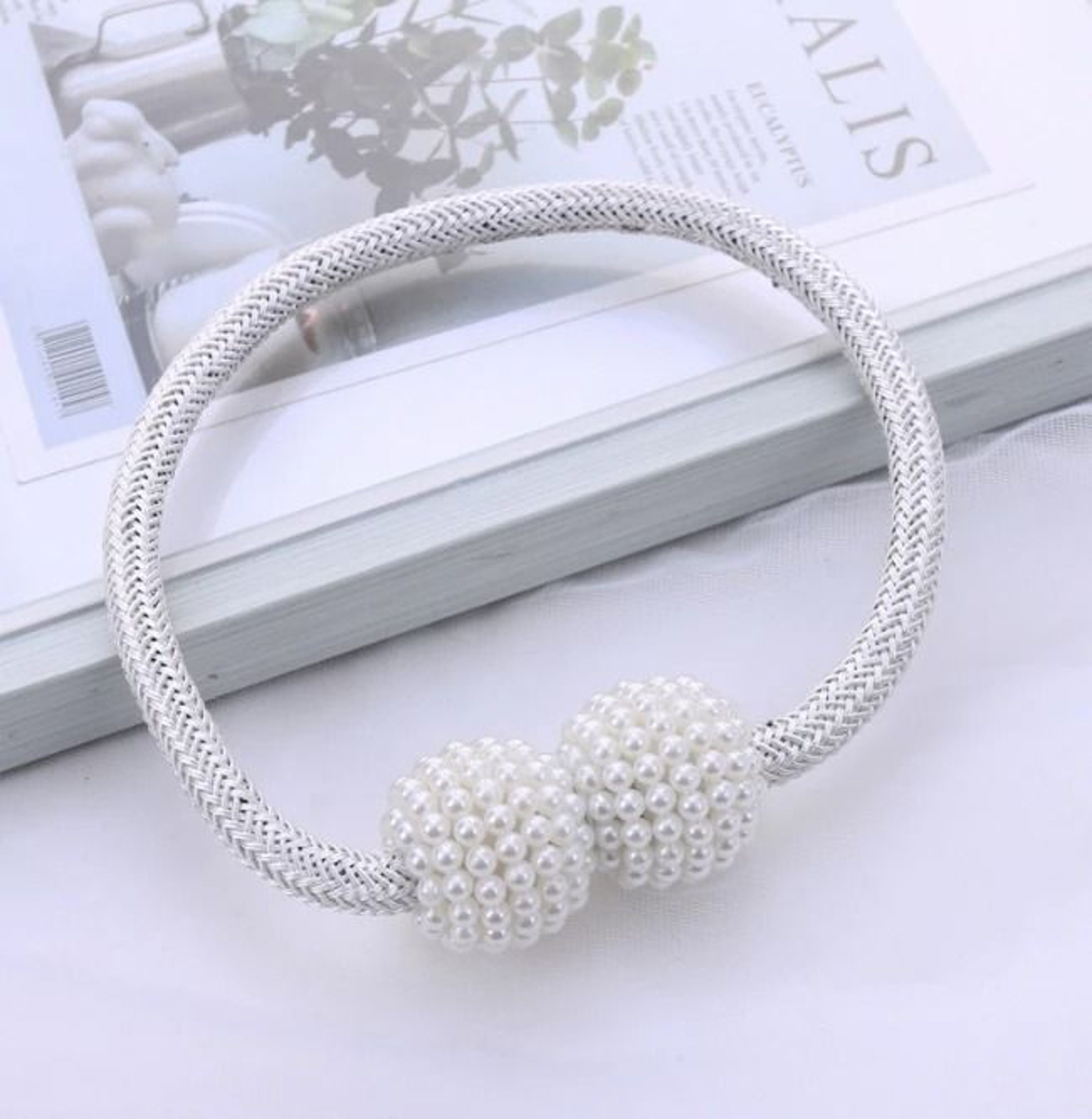 Magnetic Pearl Curtain Clip Tie Back 6