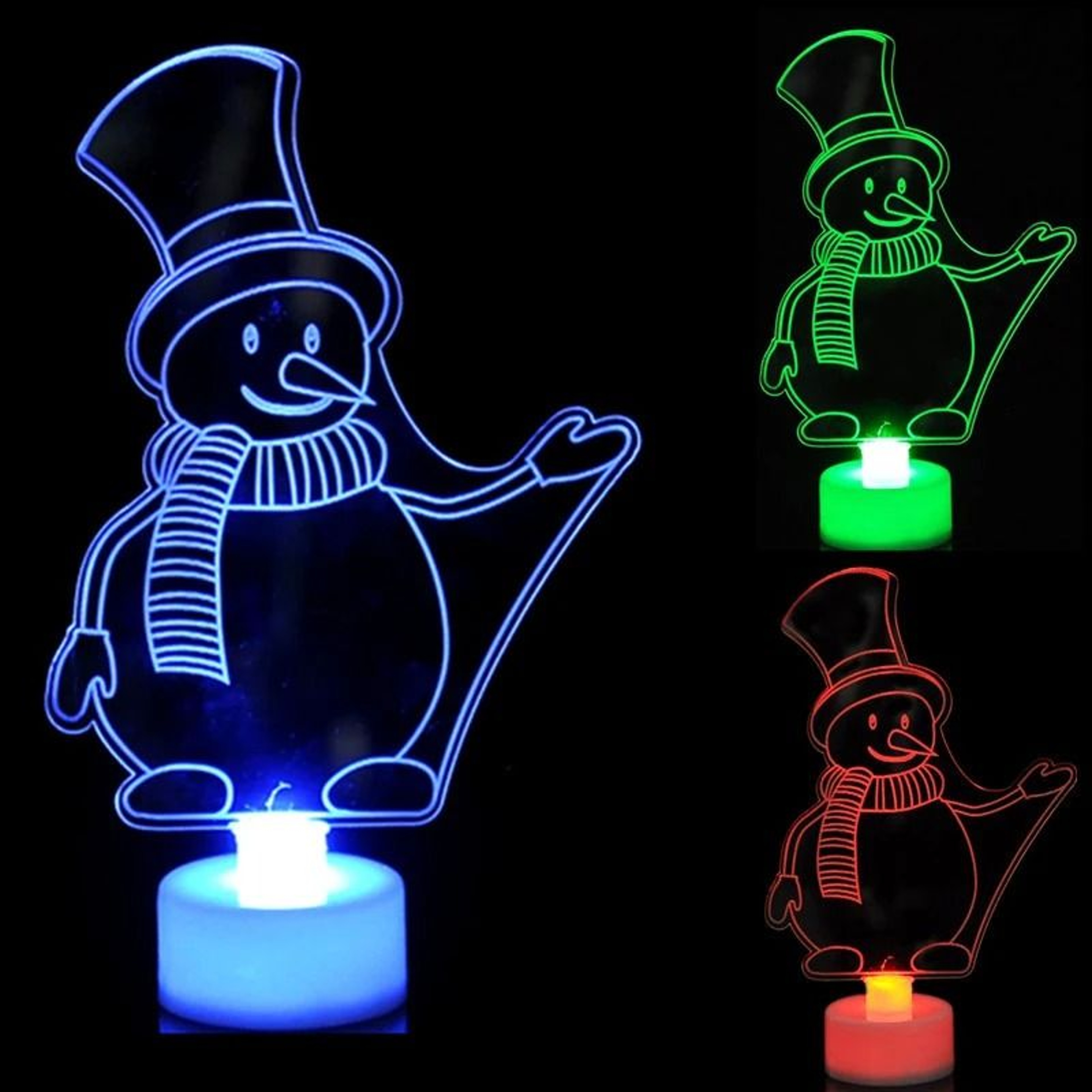 LED Mini Night Light Snowman Lamp 8