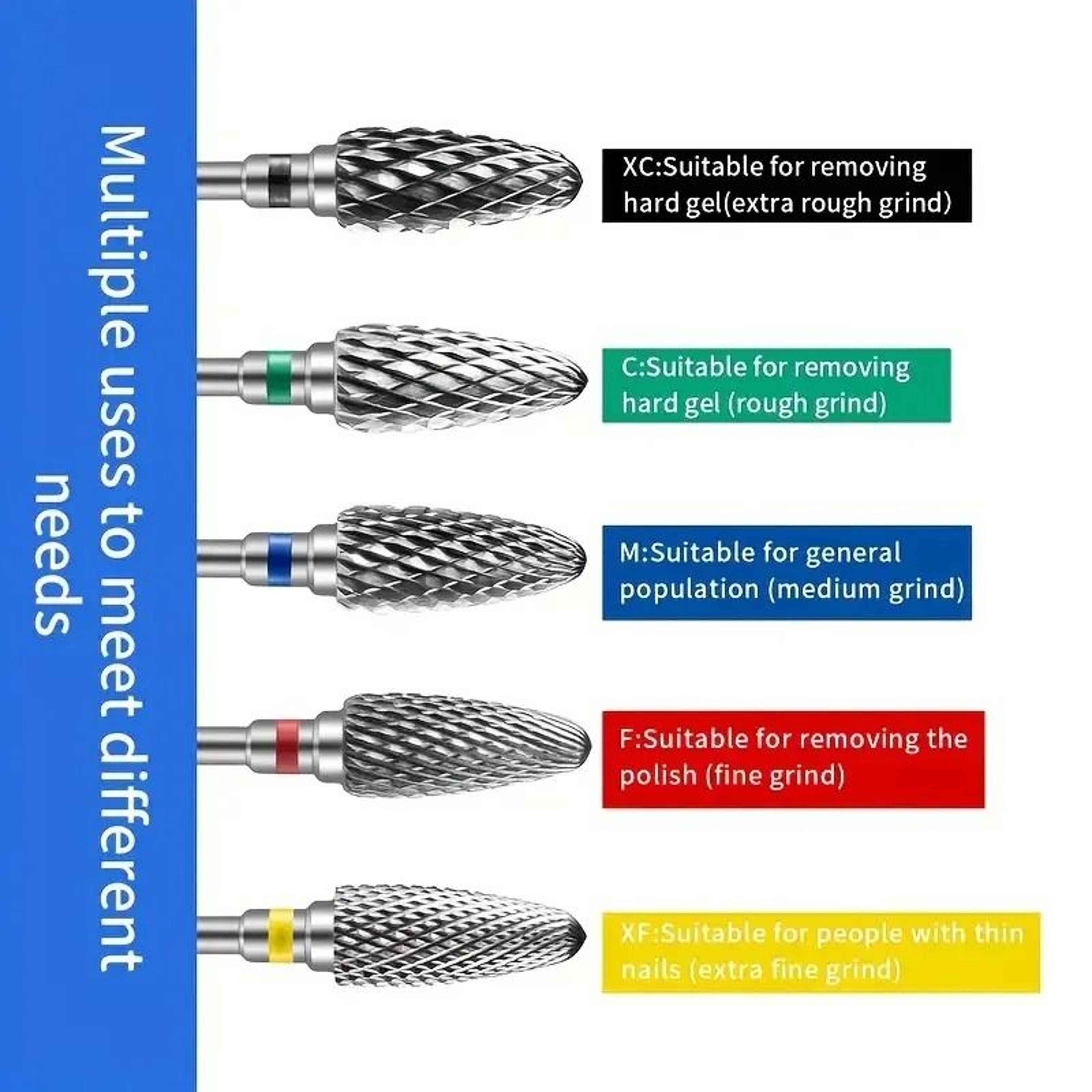 Tungsten Carbide Nail Drill Bits For Electric Manicure Tools 1