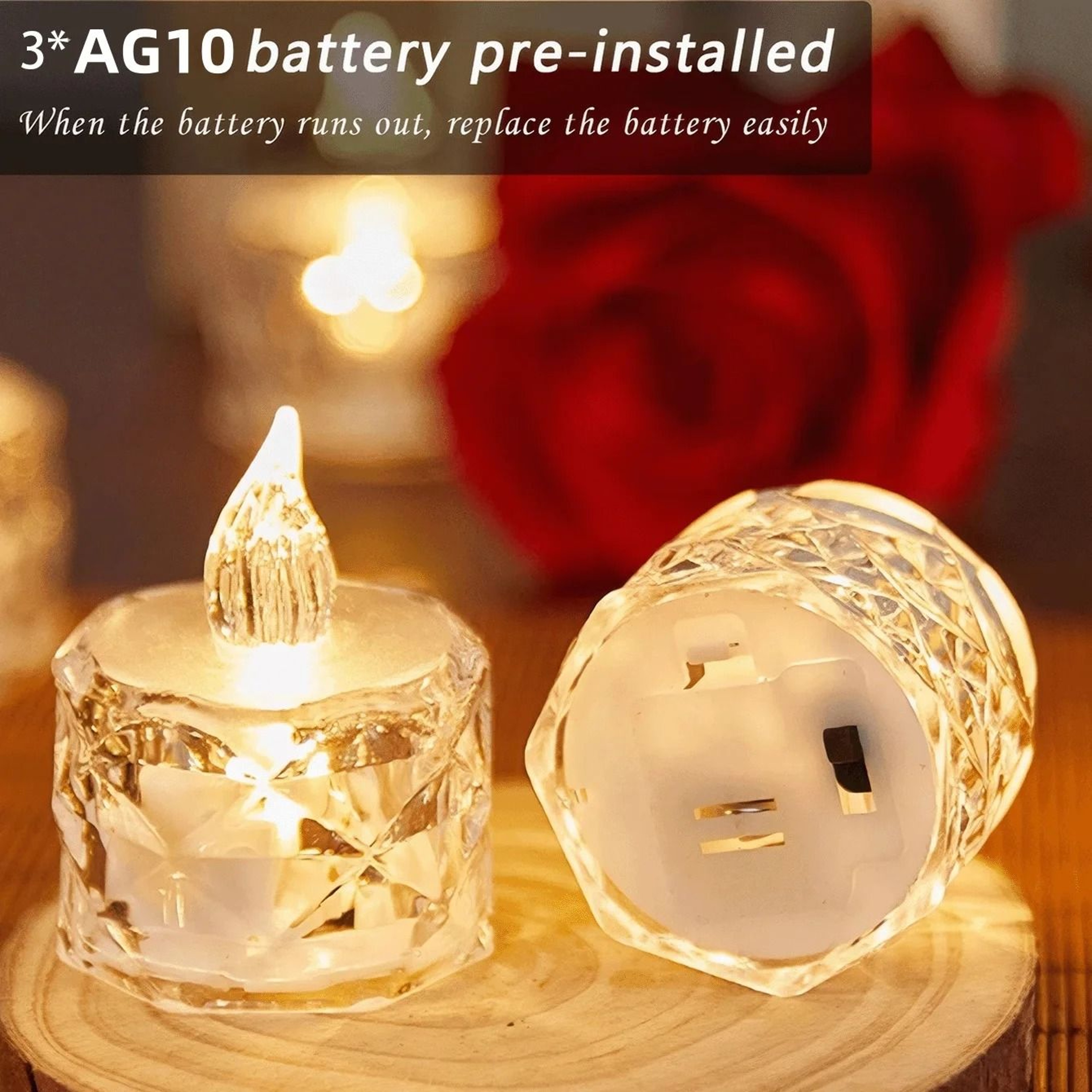 Flameless LED Light Candle Set For Decor 4