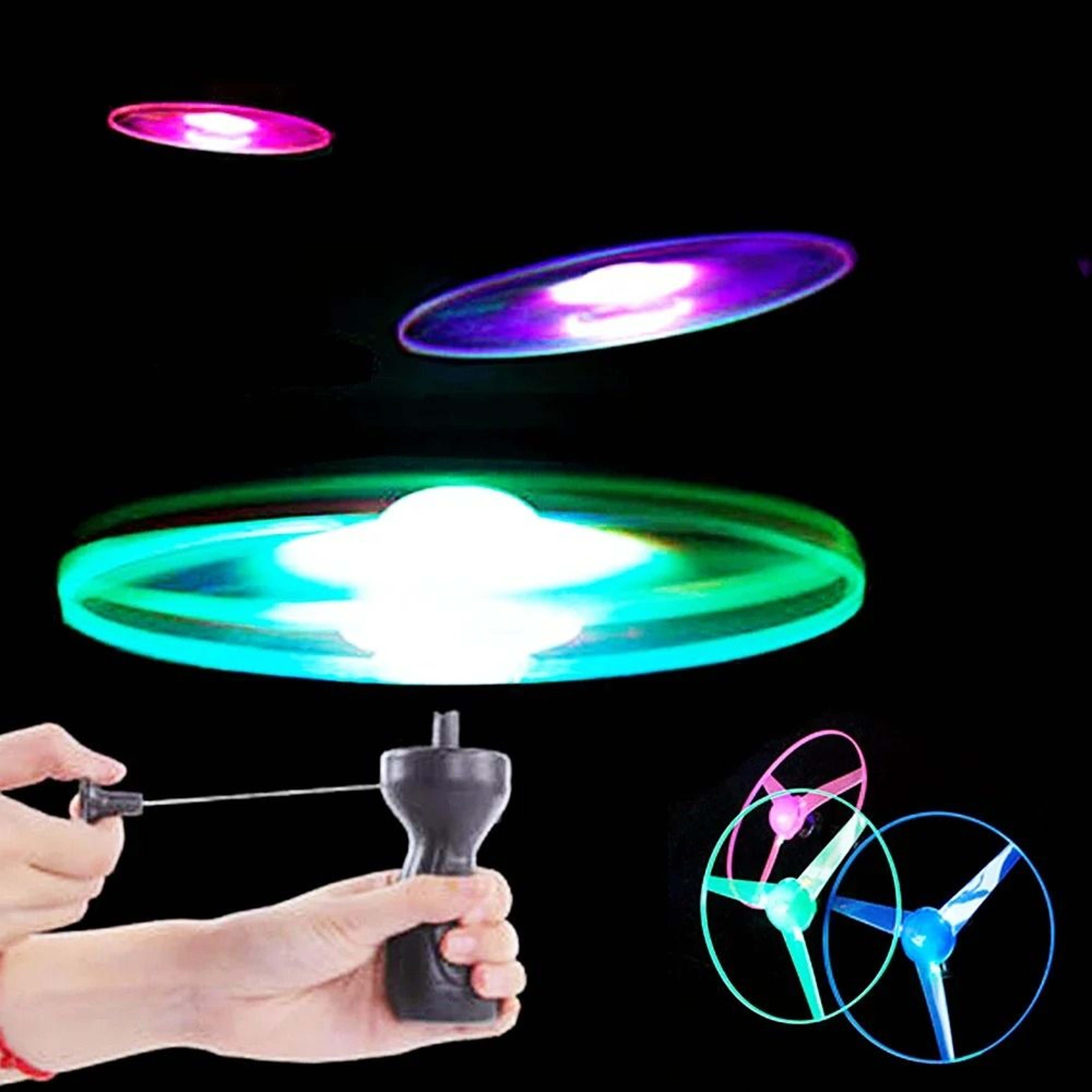 LED Luminous Flying Disc Propeller Toy For Kids 0