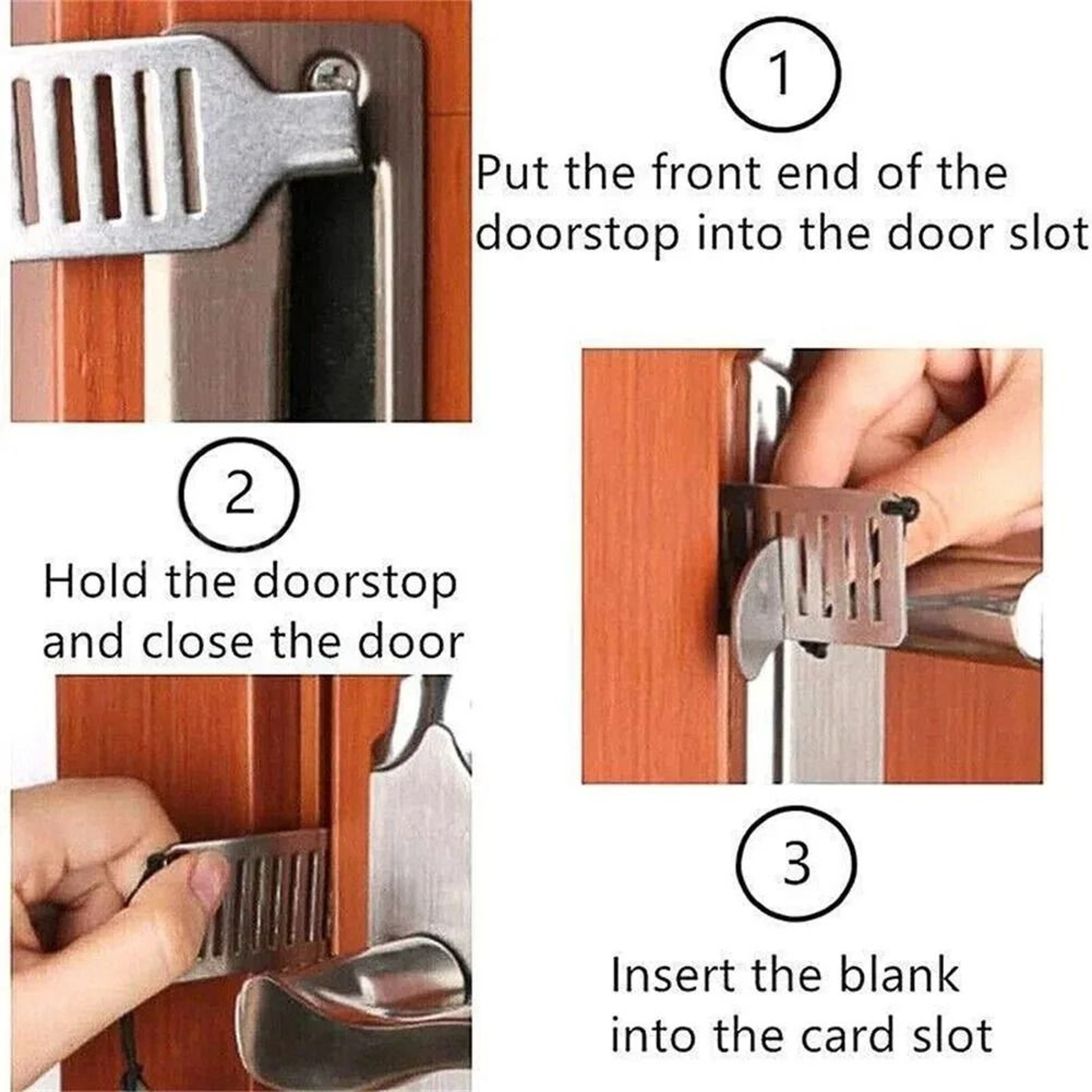 Portable Stainless Steel Door Blocker For Travel And Home Security 3