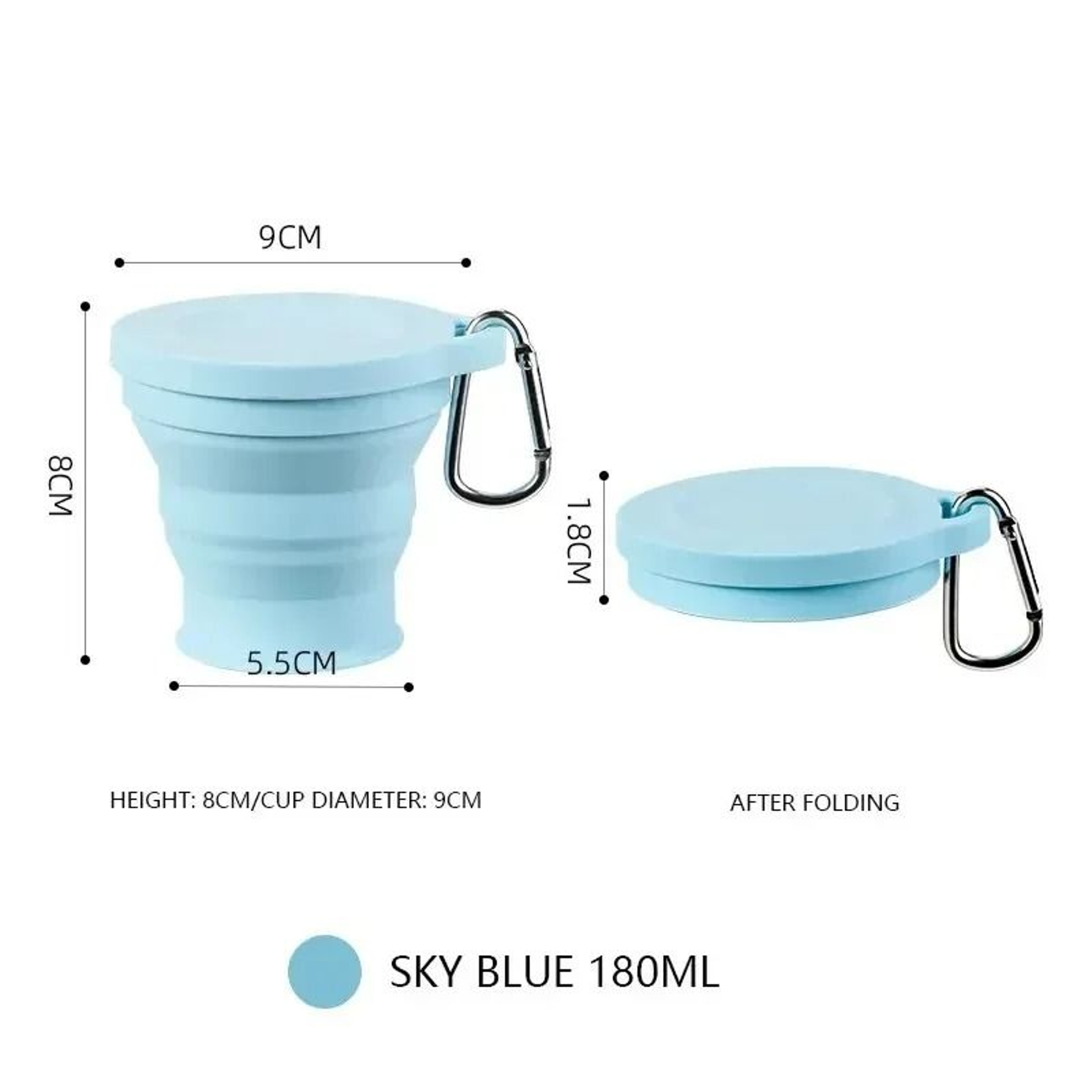Portable Silicone Folding Travel Cup 11
