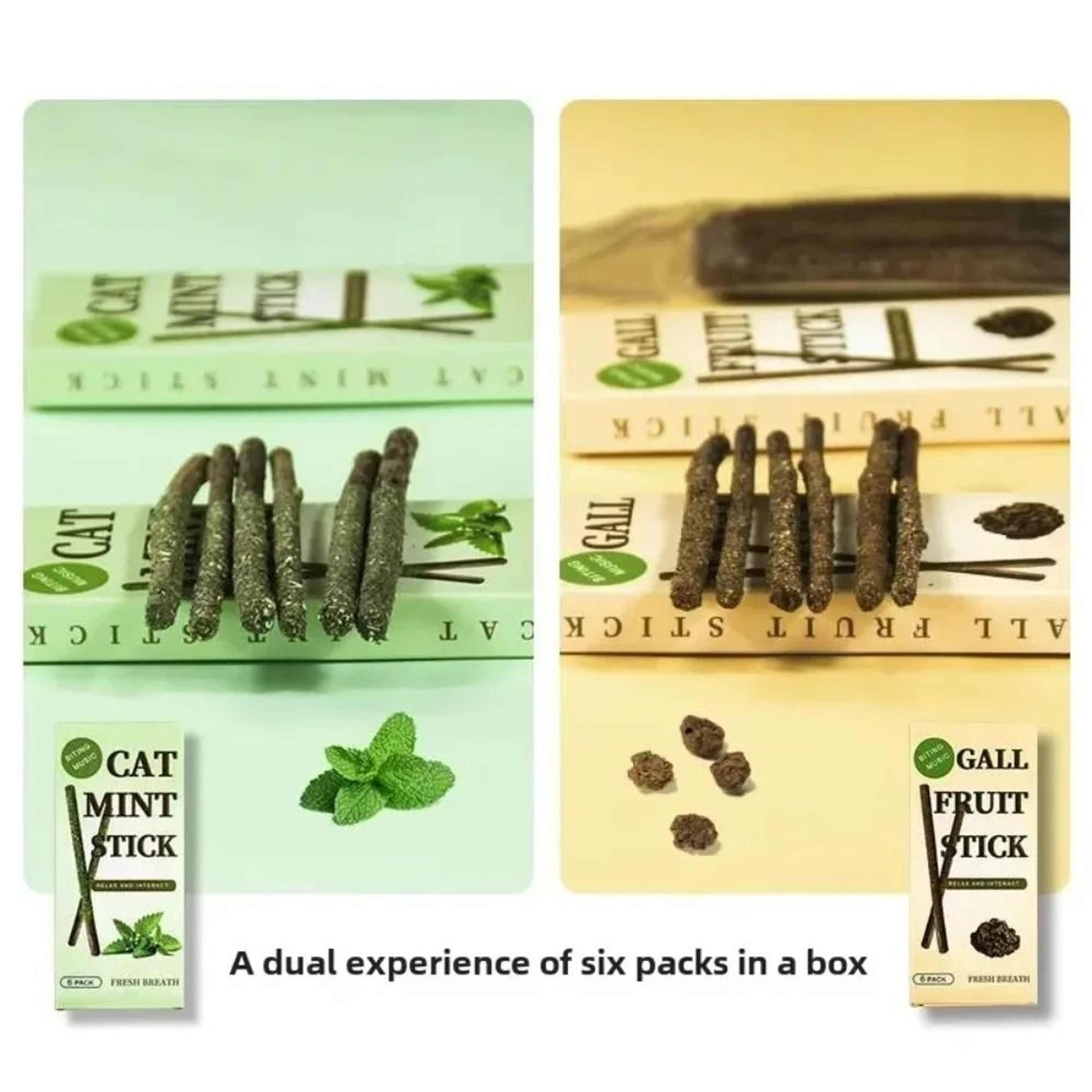 Natural Silvervine Cat Stick Chew Toy Set 1