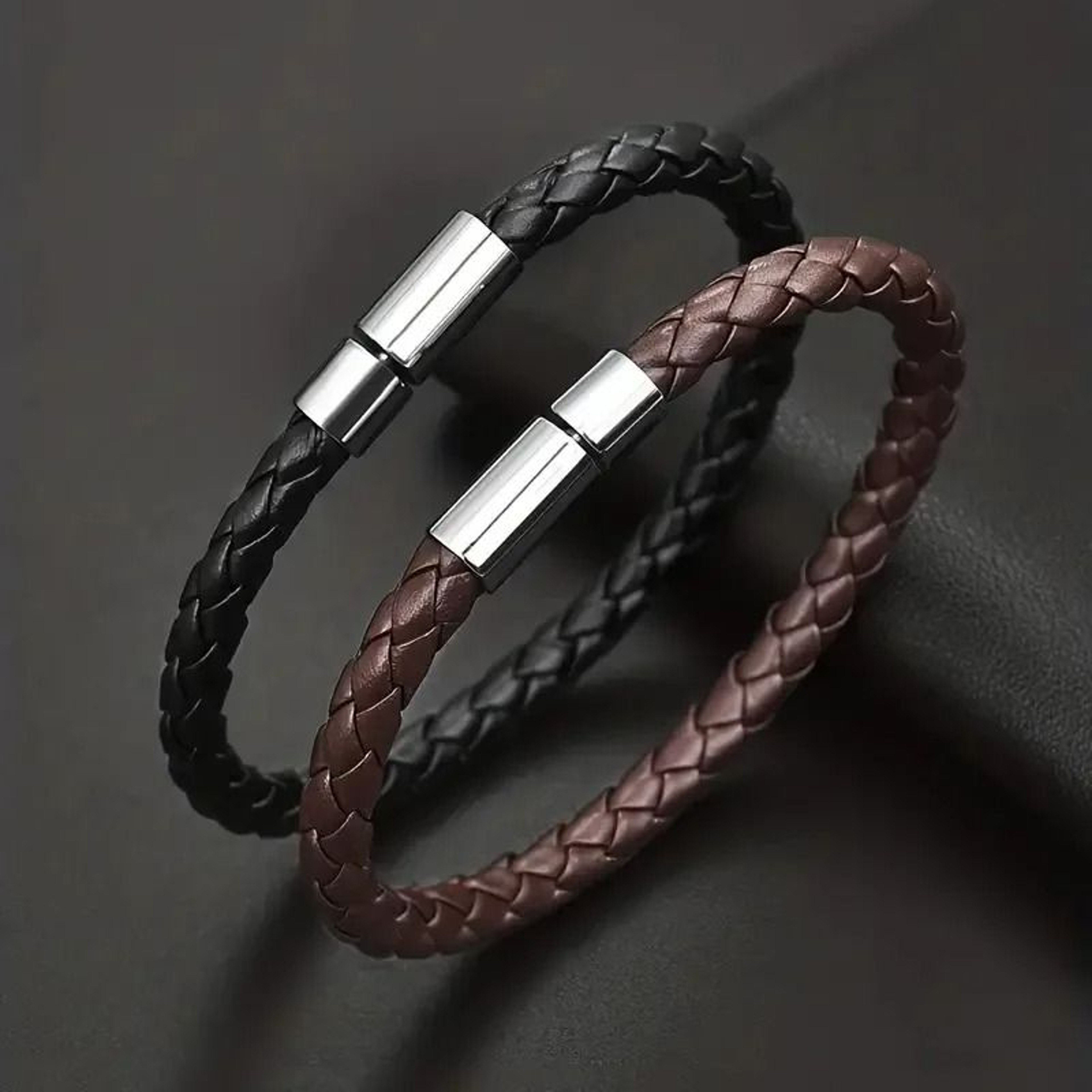 Magnetic Leather Bracelet Set For Men 5